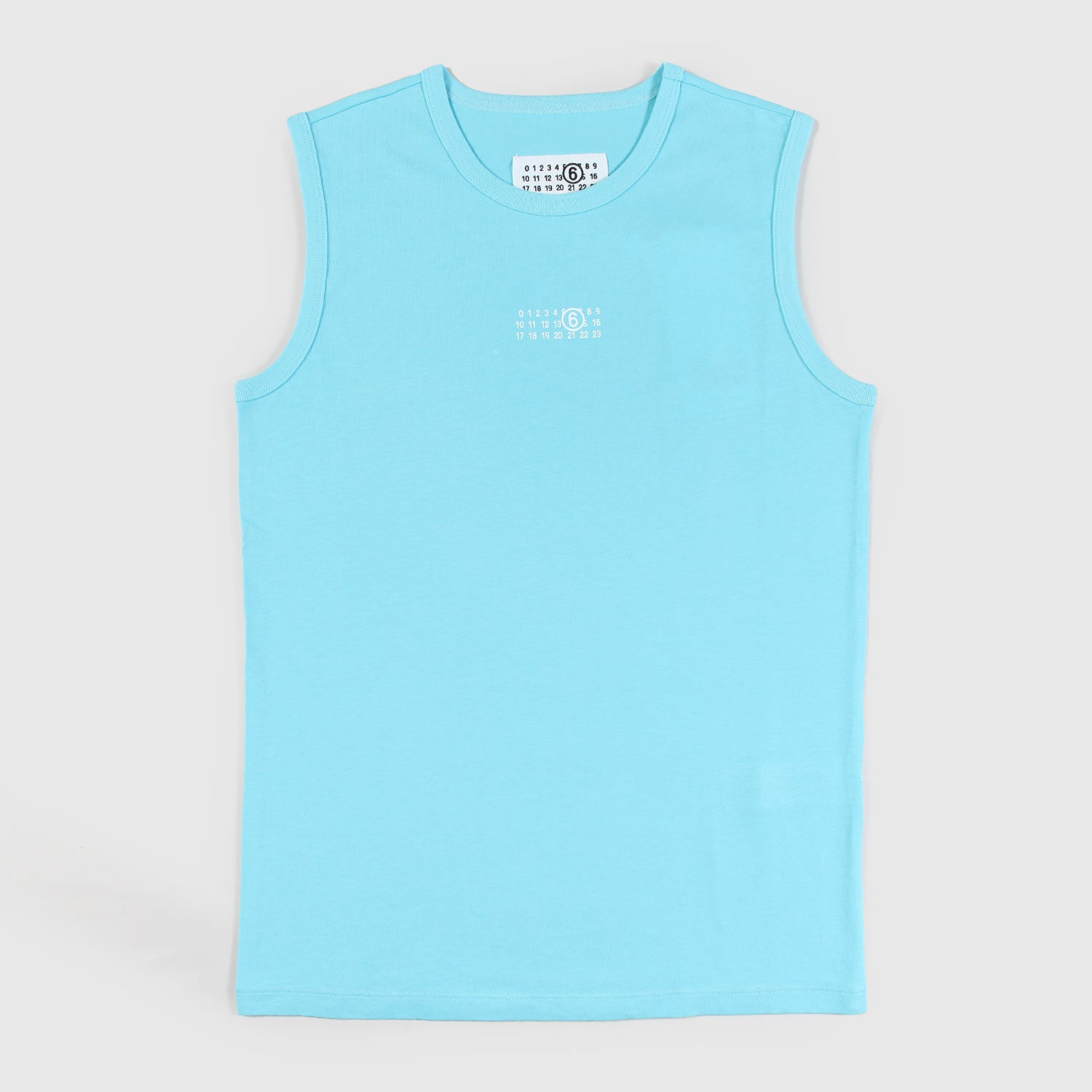 canotta azzurra con logo in contrasto - annameglio.com abbigliamento moda