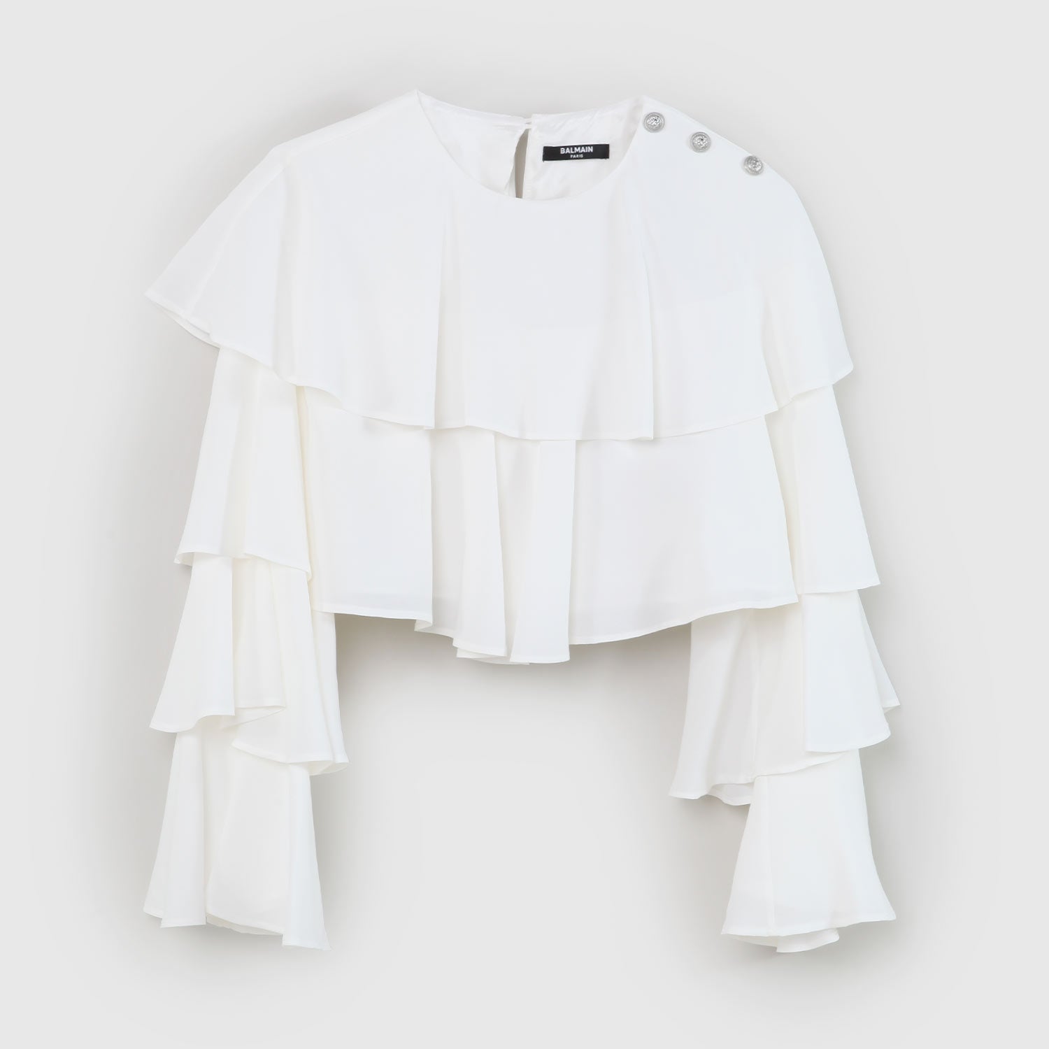 maglia bianca volant ragazza - annameglio.com abbigliamento moda