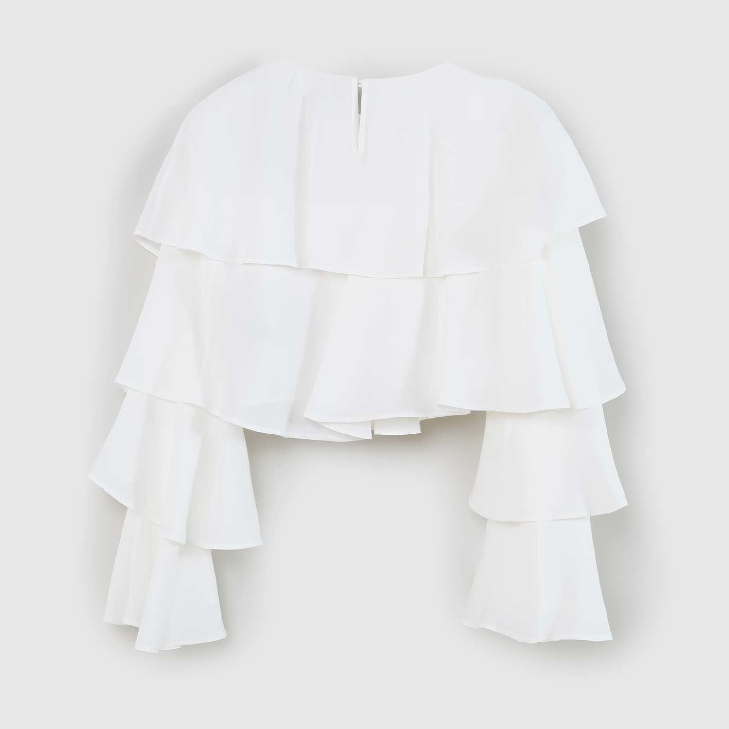 maglia bianca volant ragazza - annameglio.com abbigliamento moda