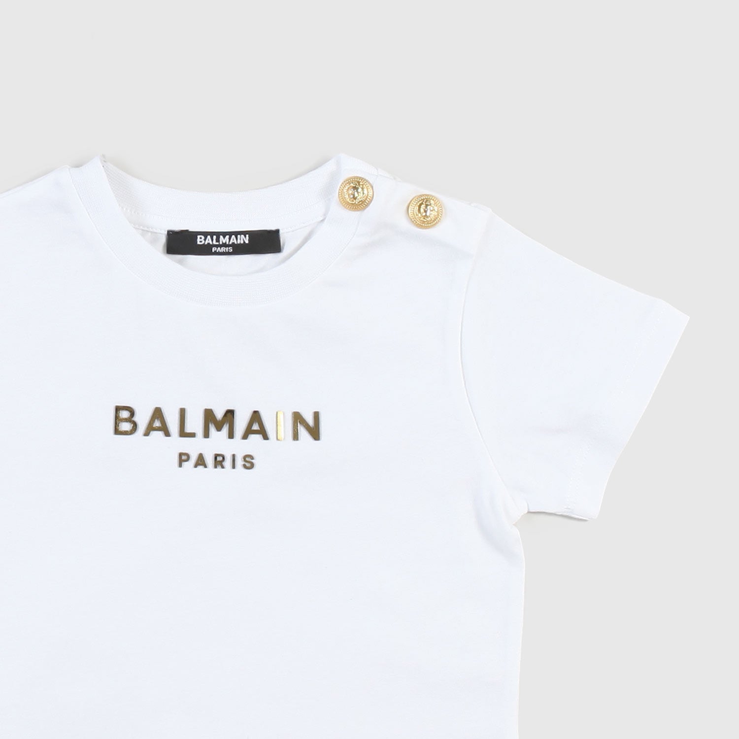 T-shirt bianca con dettagli dorati bambina - annameglio.com abbigliamento moda