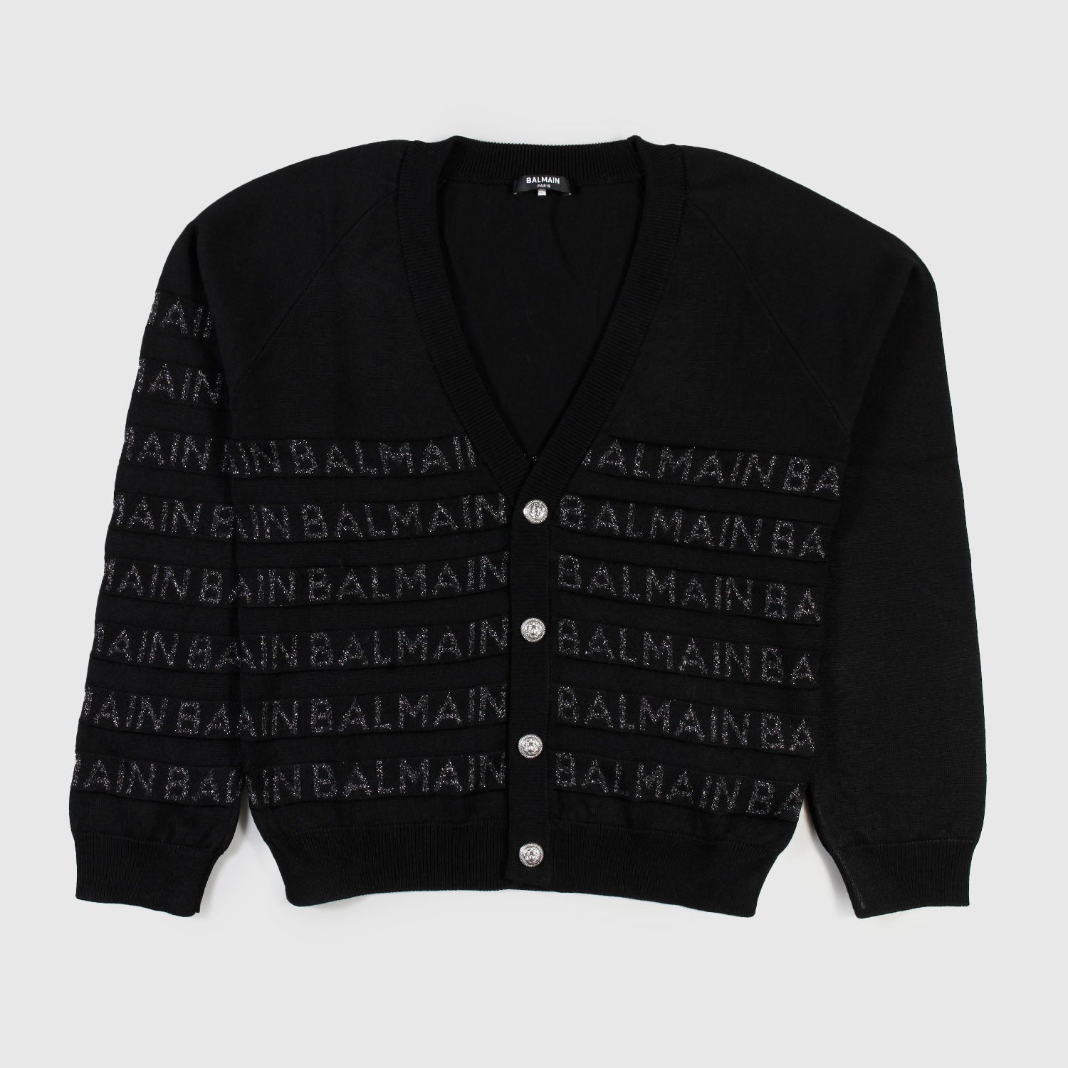 Cardigan nero con dettagli argento ragazza - annameglio.com abbigliamento moda