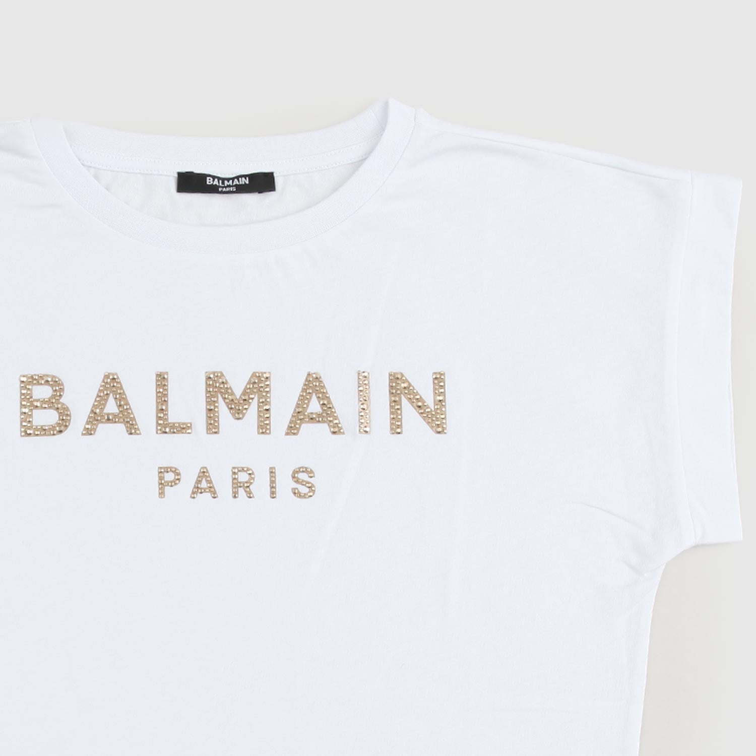 t-shirt bianca scritta oro oversize ragazza - annameglio.com abbigliamento moda