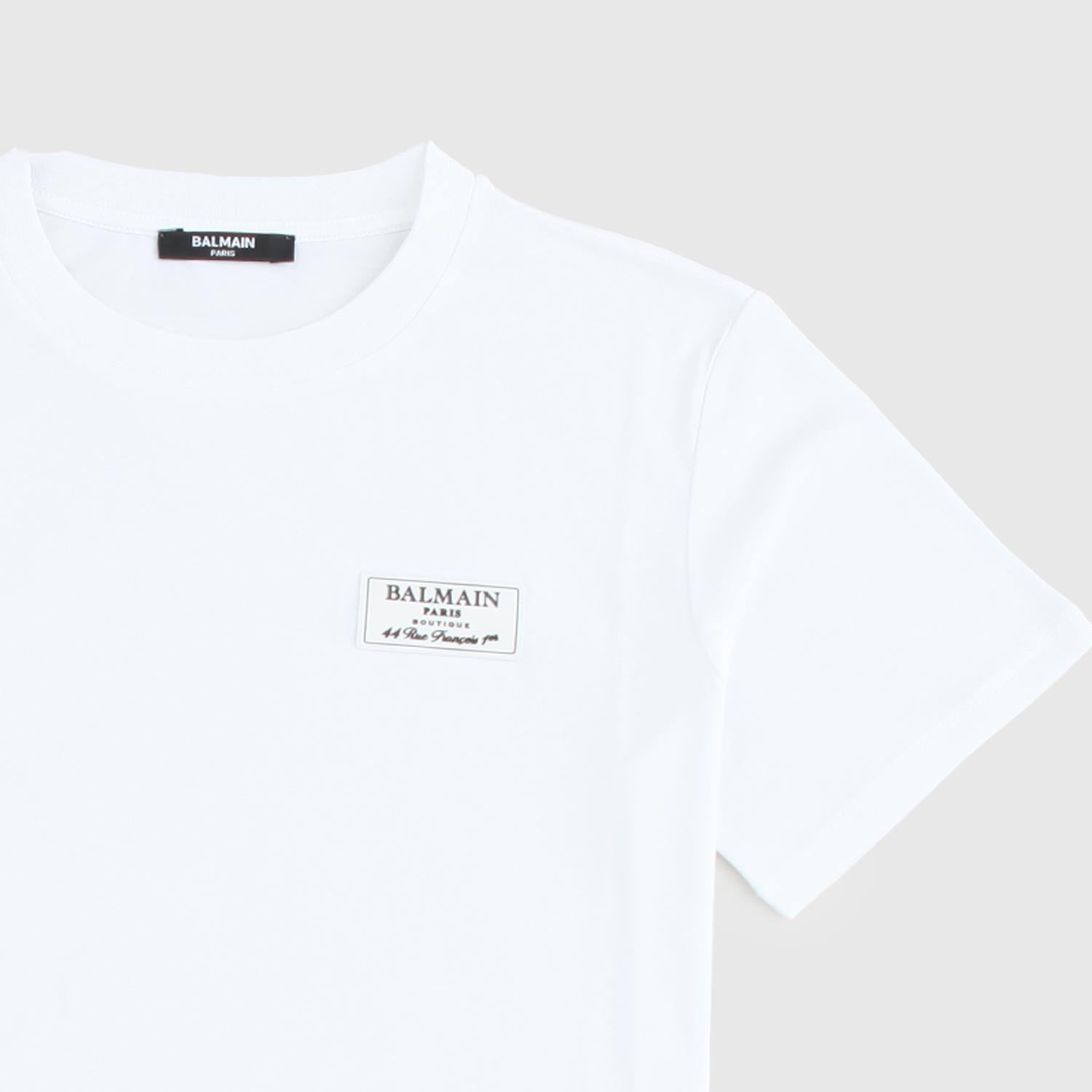 t-shirt bianca con patch ragazzo - annameglio.com abbigliamento moda