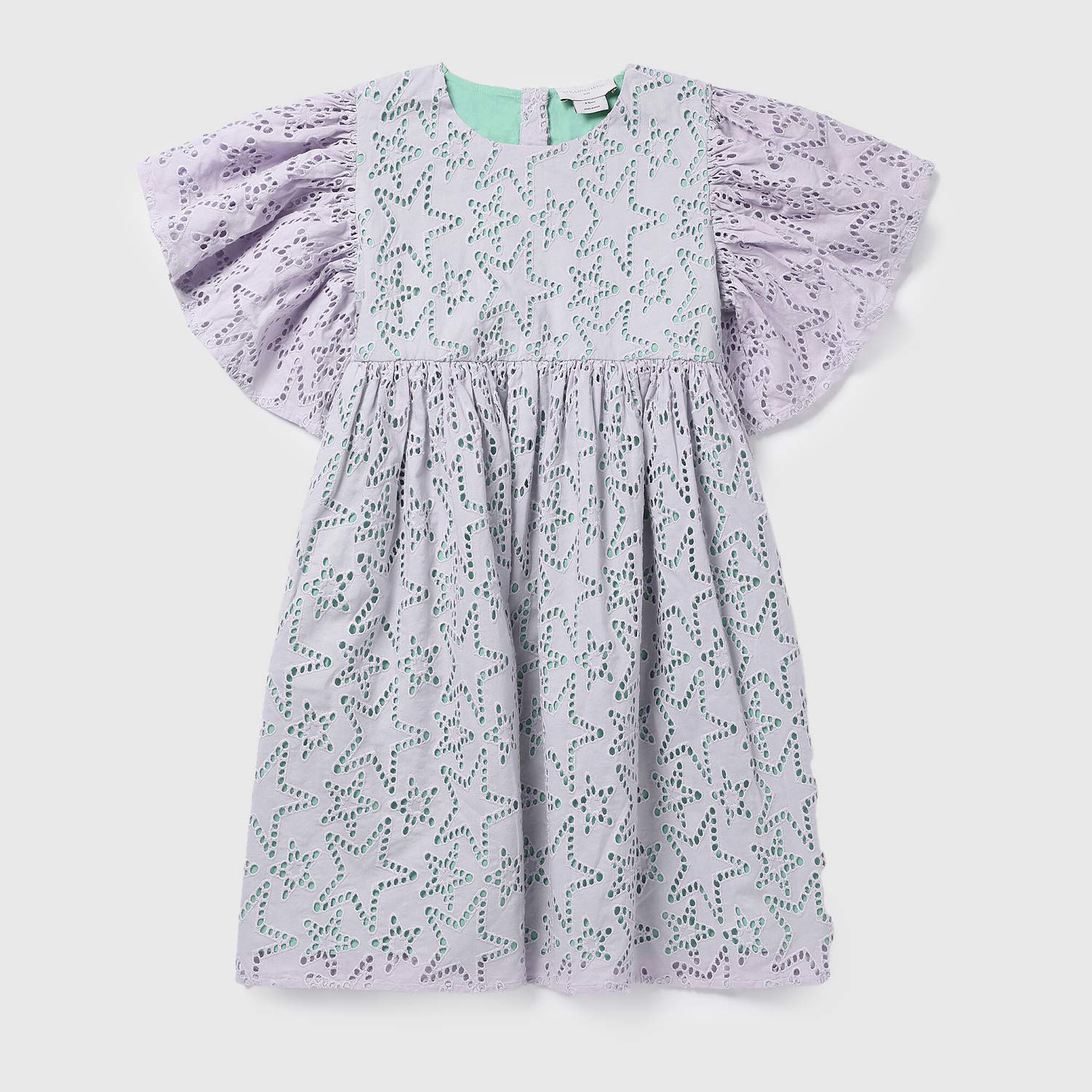 abito viola in pizzo con maniche ad angelo bambina - annameglio.com abbigliamento moda