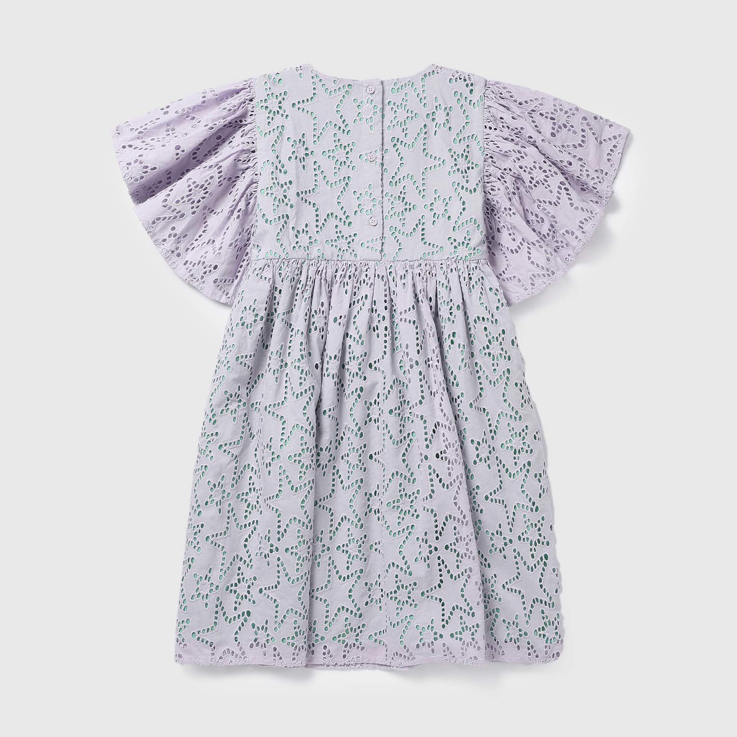 abito viola in pizzo con maniche ad angelo bambina - annameglio.com abbigliamento moda