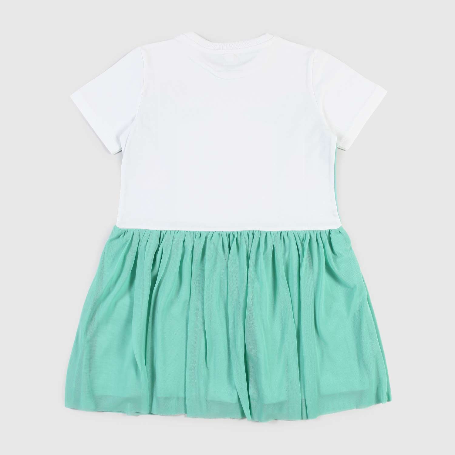 Abito t-shirt bianco e verde mare bambina - annameglio.com abbigliamento moda