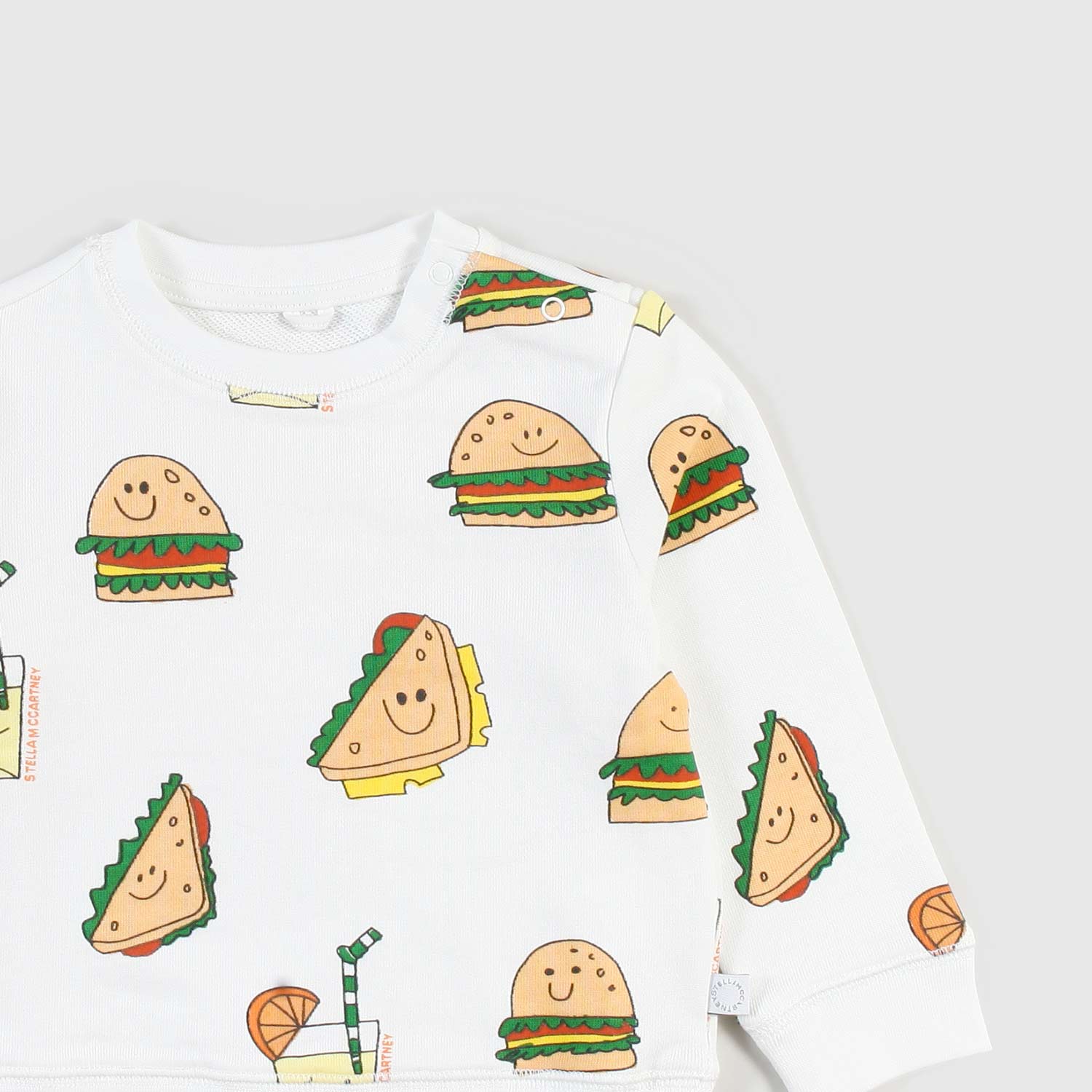 felpa bianca con fantasia neonato - annameglio.com abbigliamento moda