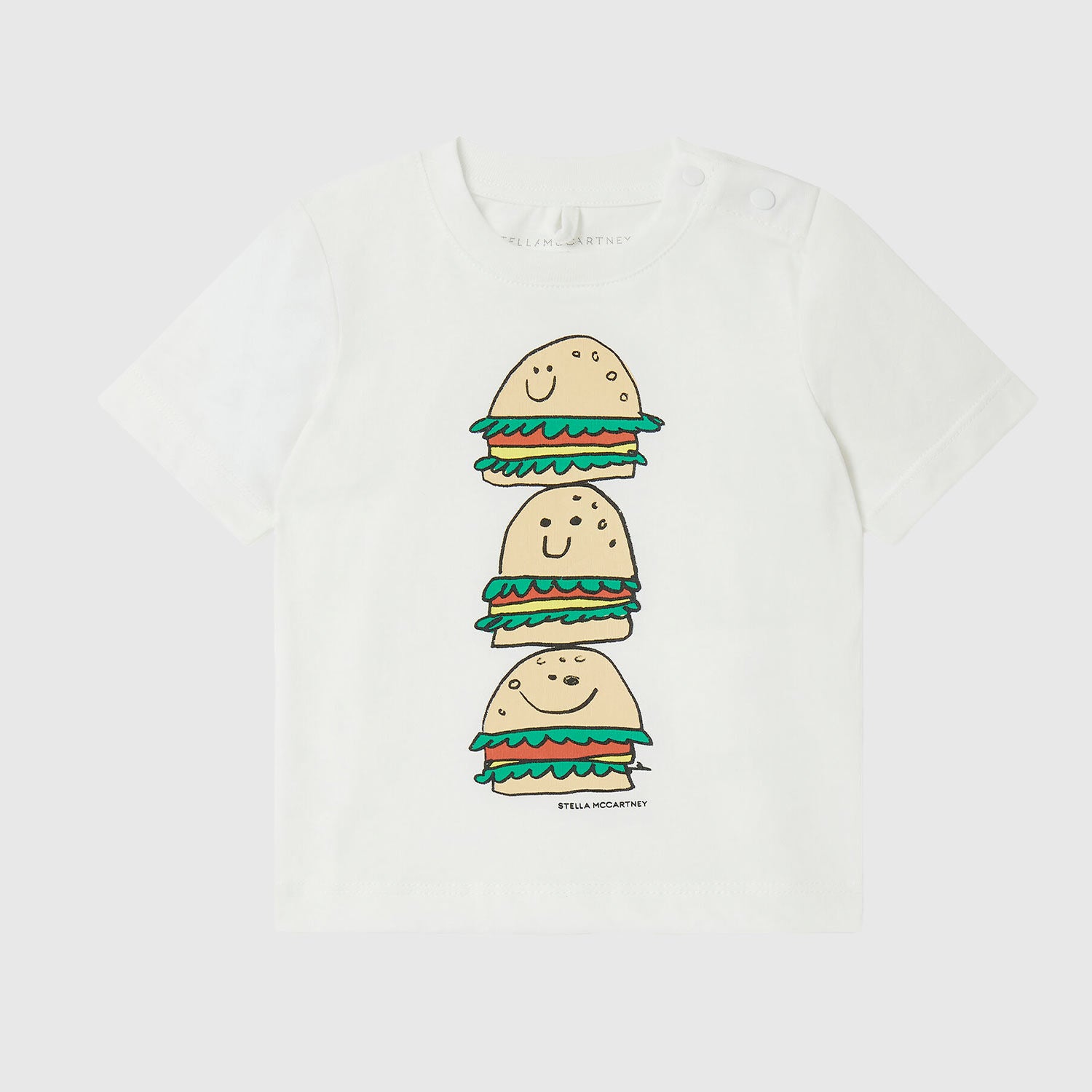 maglia bianca maniche corte con hamburger neonato - annameglio.com abbigliamento moda