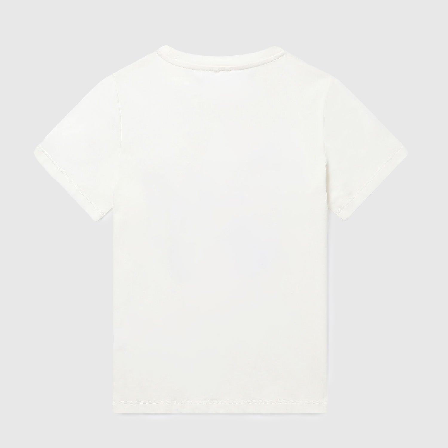 T-shirt bianca con cerchio brillante ragazza - annameglio.com abbigliamento moda