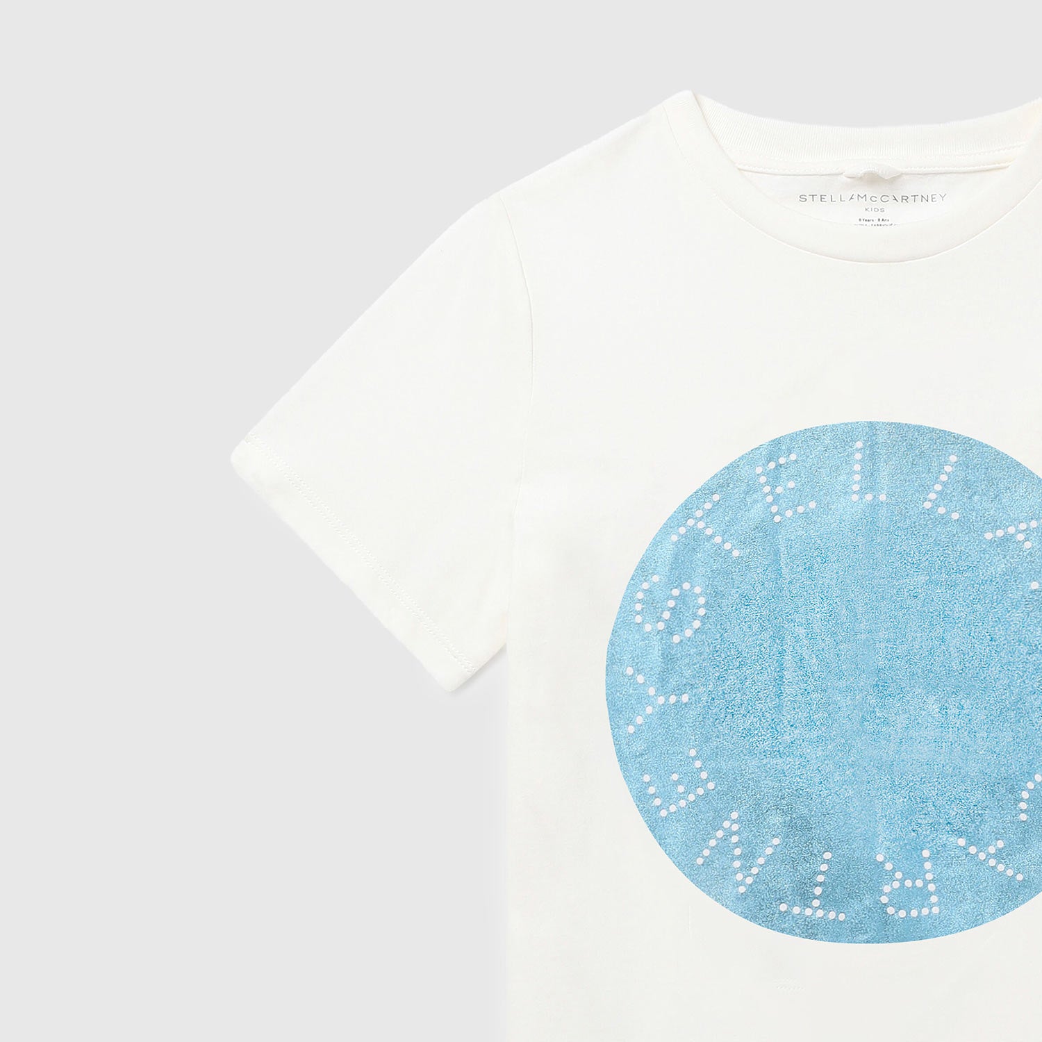 T-shirt bianca con cerchio brillante ragazza - annameglio.com abbigliamento moda