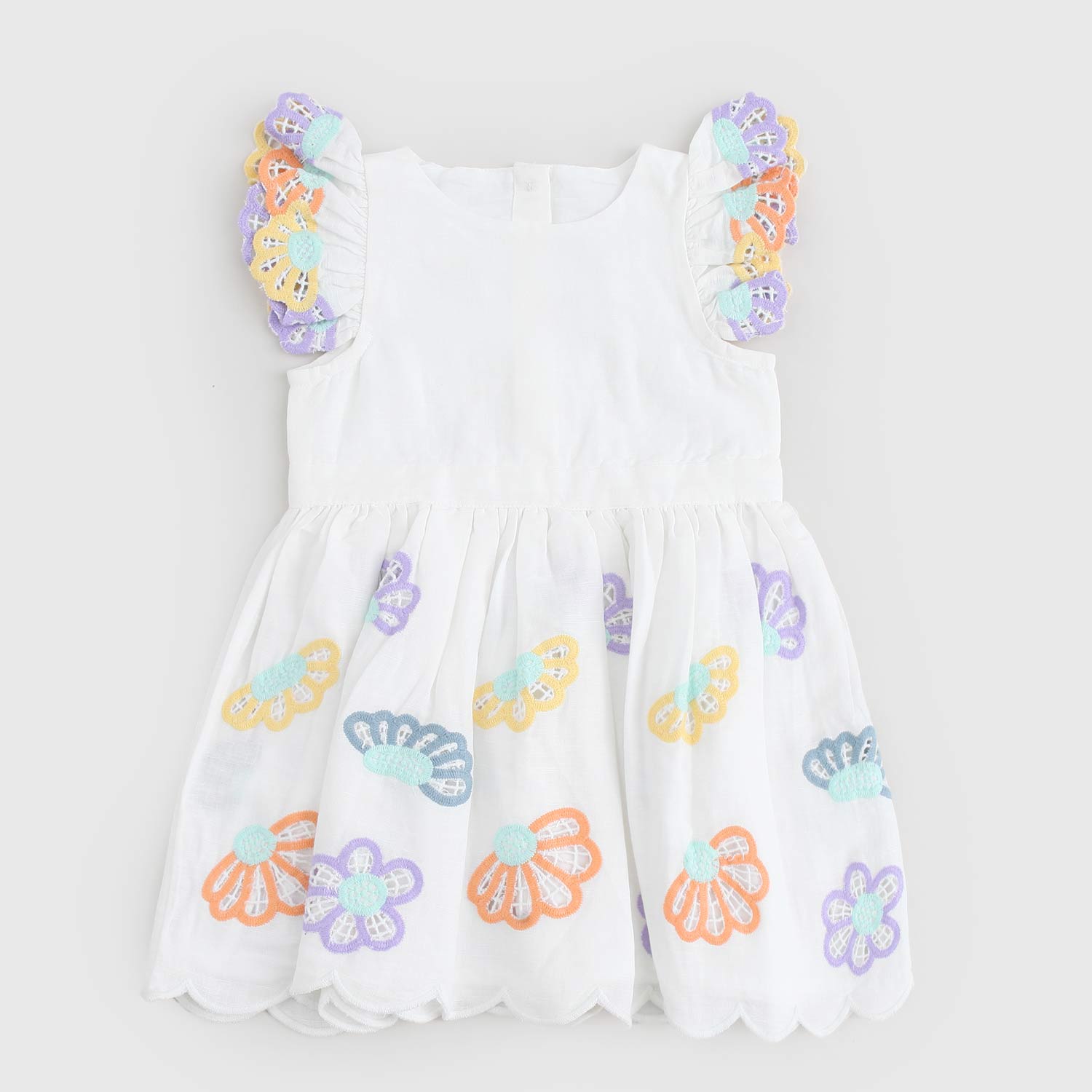 vestito bianco con fiori neonata - annameglio.com abbigliamento moda