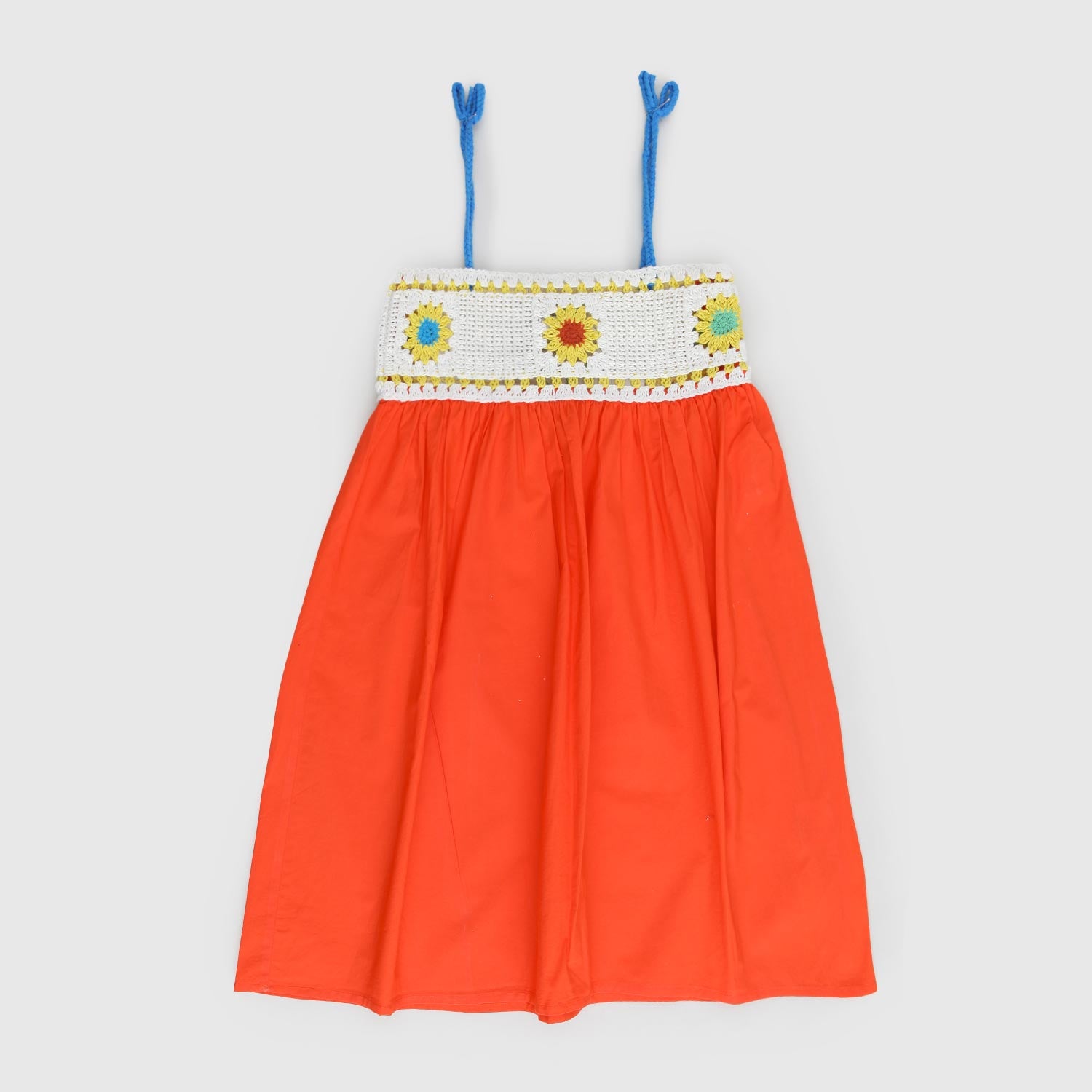 Vestito arancione con top uncinetto - annameglio.com abbigliamento moda