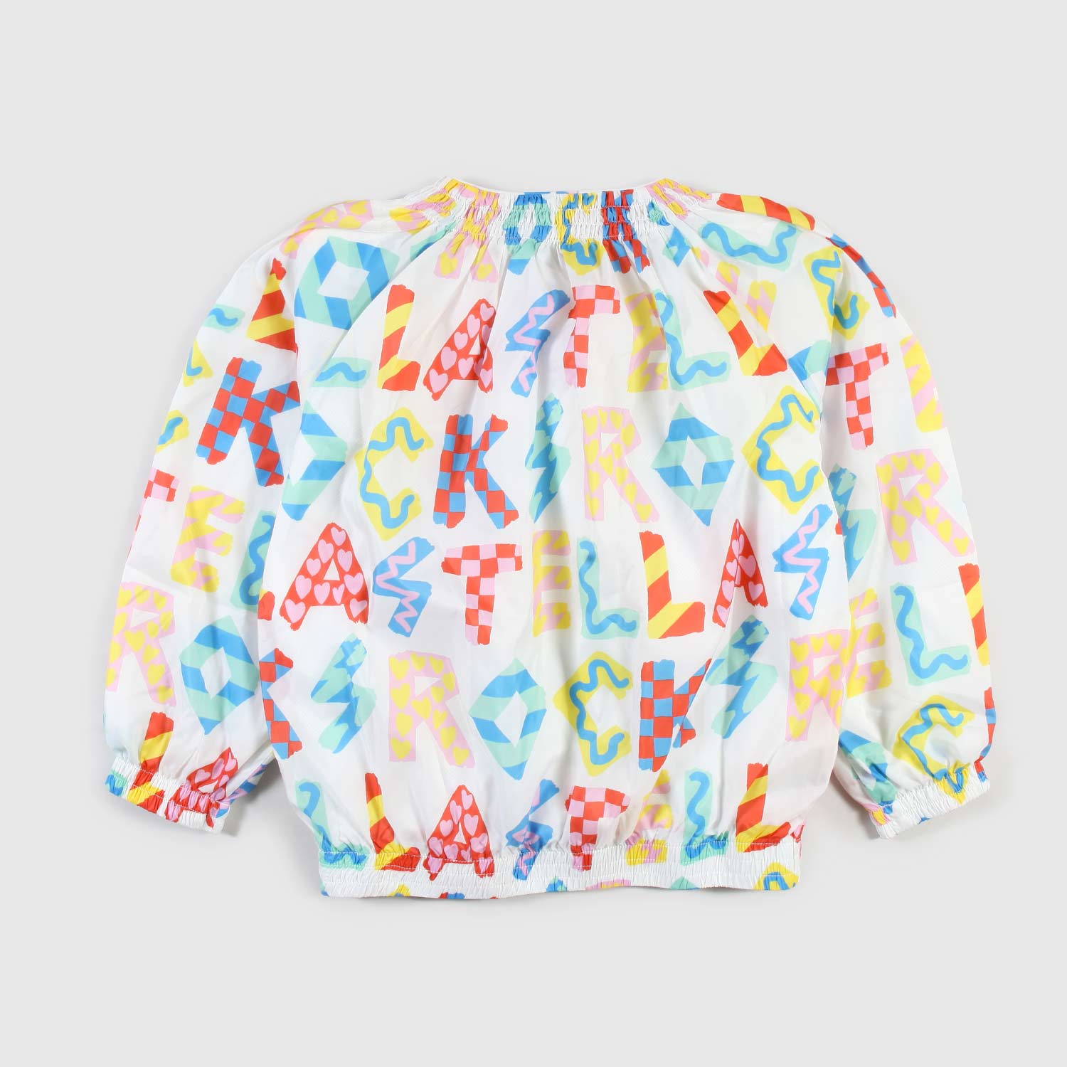 Maglia bianca con zip e fantasia lettere bambina - annameglio.com abbigliamento moda