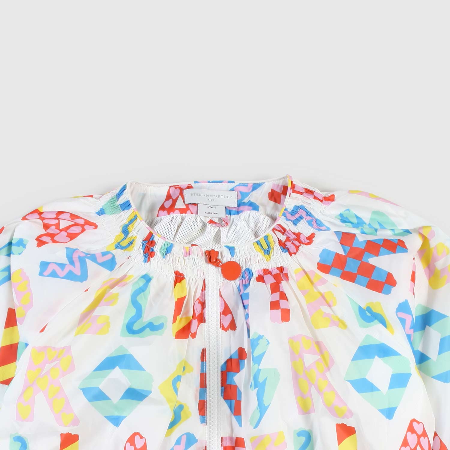 Maglia bianca con zip e fantasia lettere bambina - annameglio.com abbigliamento moda