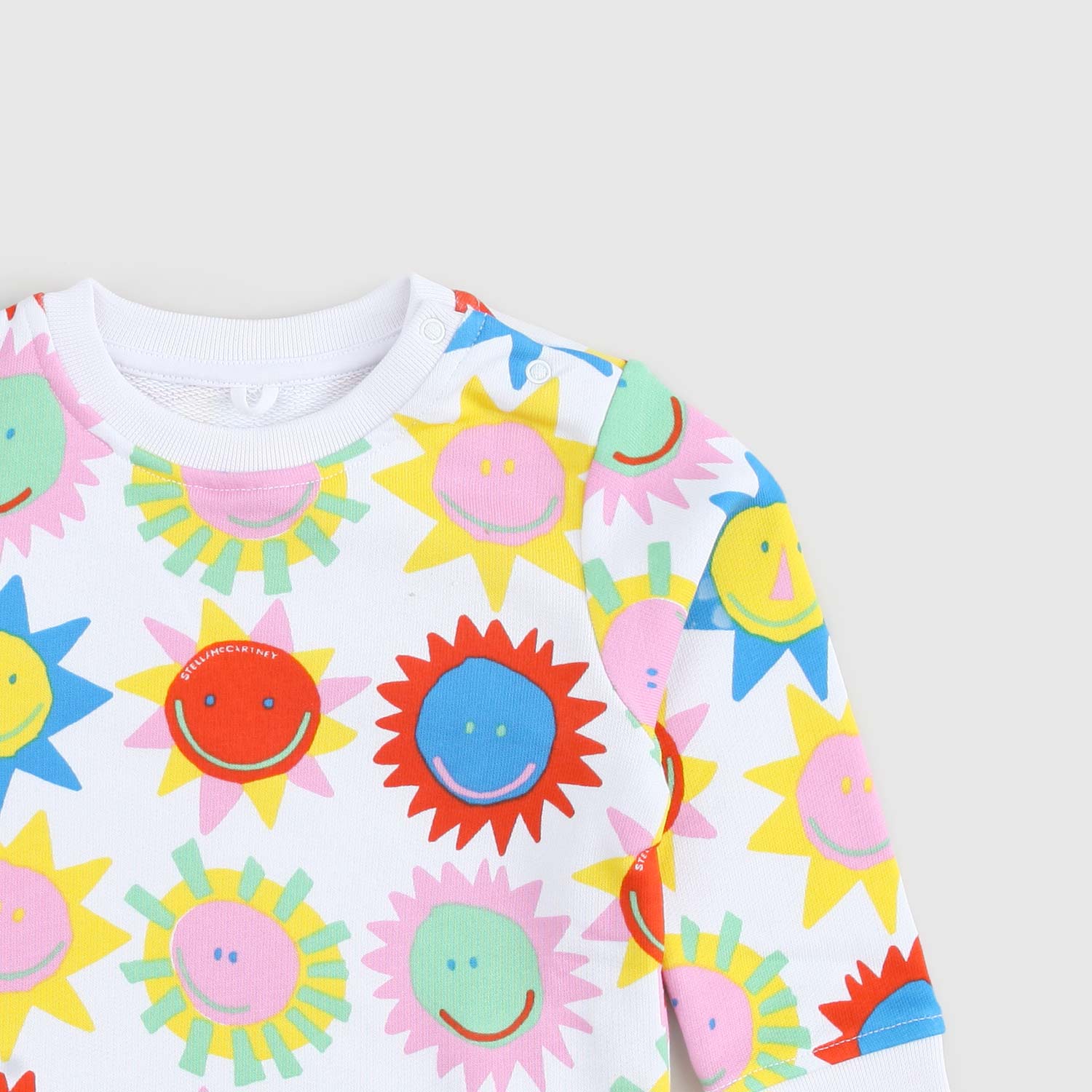 felpa bianca sole multicolore neonato - annameglio.com abbigliamento moda