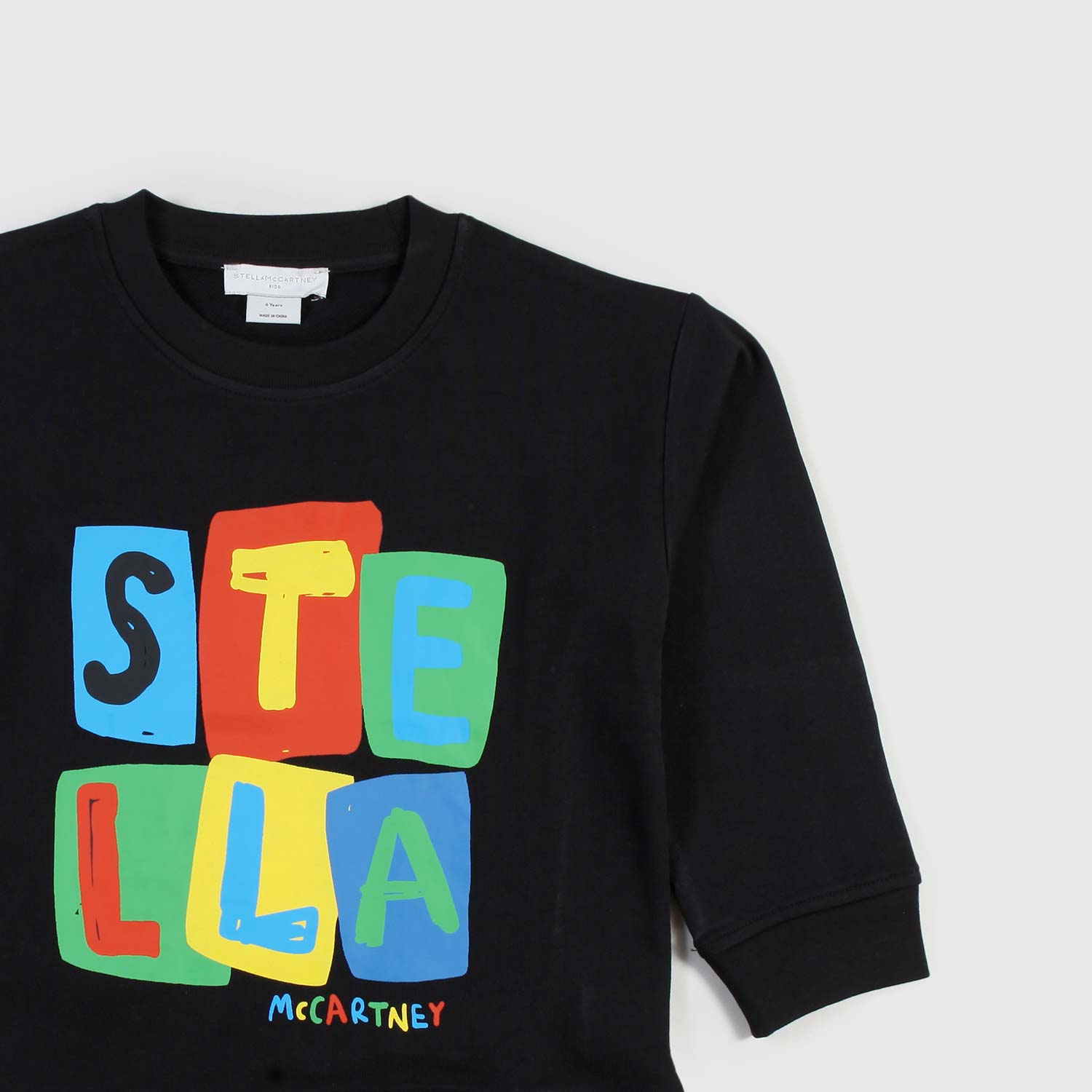 felpa nera con blocchi colorati ragazzo - annameglio.com abbigliamento moda