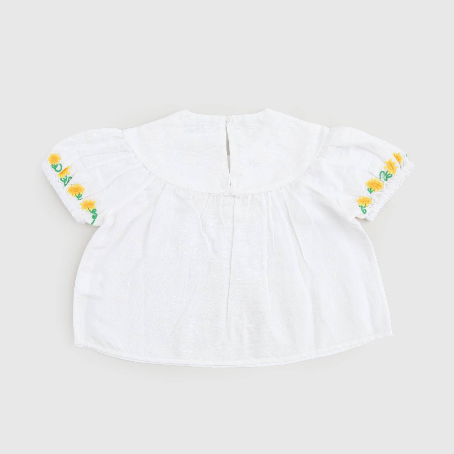 t-shirt bianca girasoli bambina - annameglio.com abbigliamento moda