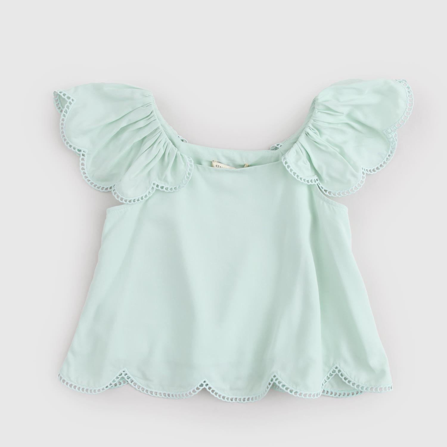 Top Verde Menta con Volant per ragazza - annameglio.com abbigliamento moda