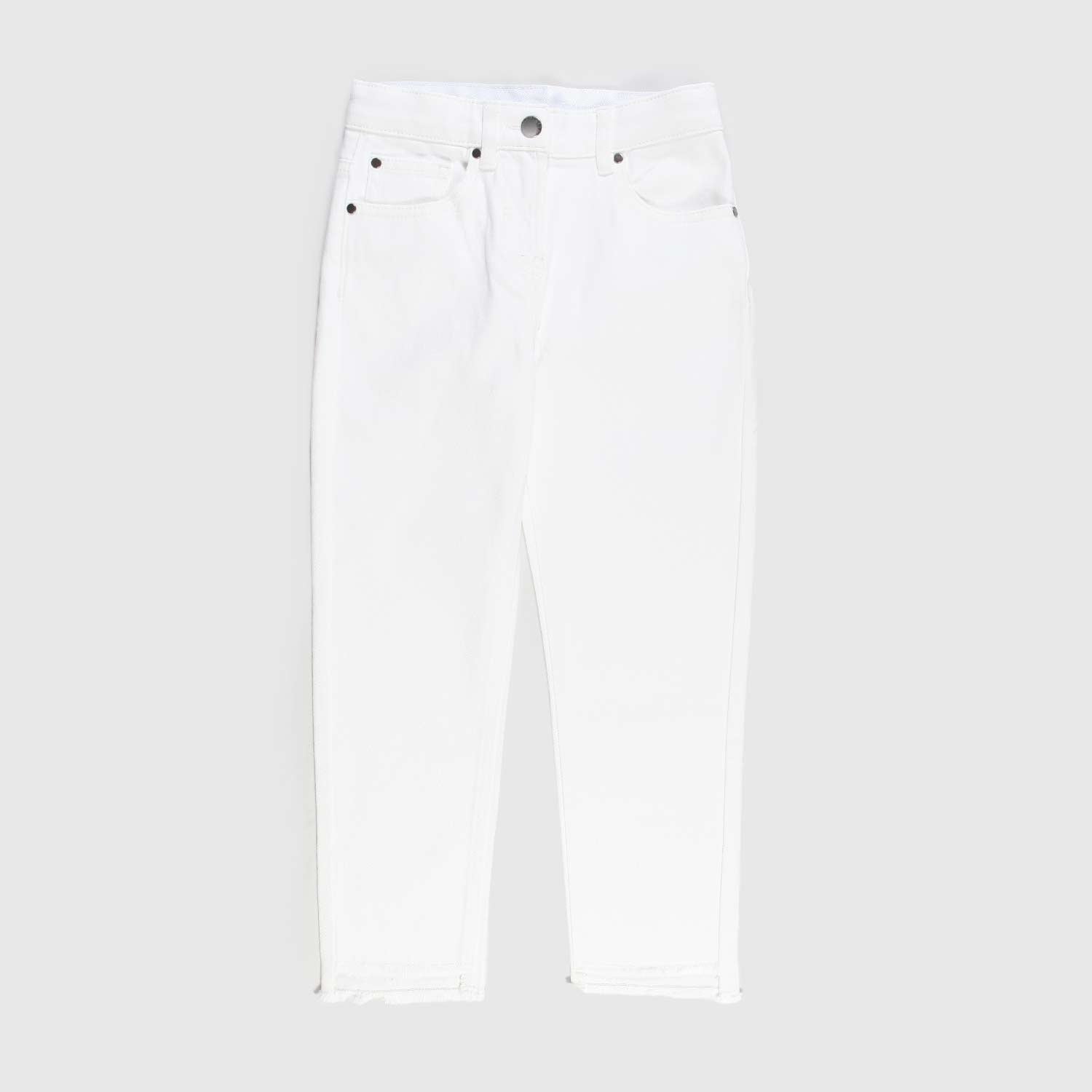 Pantalone panna con fondo sfrangiato ragazza - annameglio.com abbigliamento moda