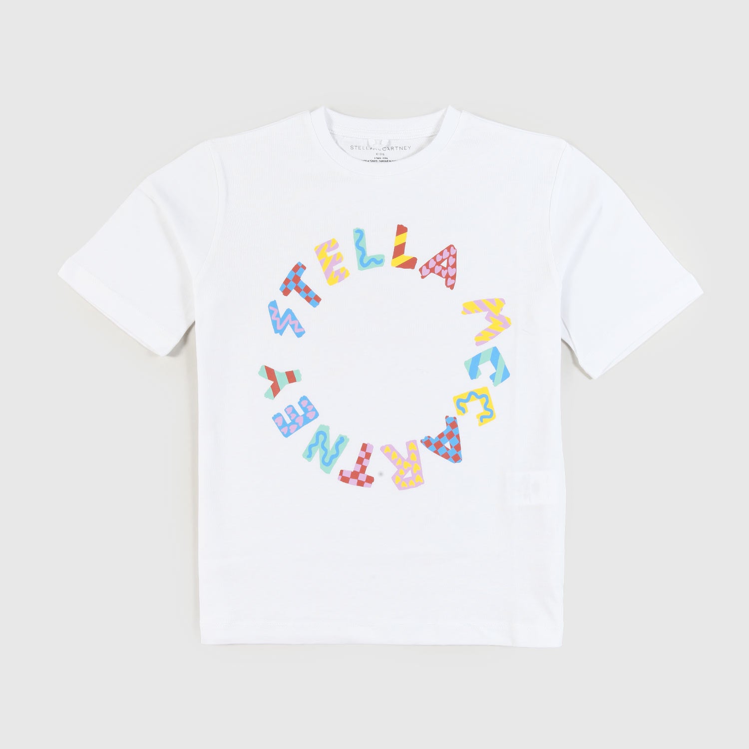 T-shirt bianca con fantasia circolare ragazza - annameglio.com abbigliamento moda