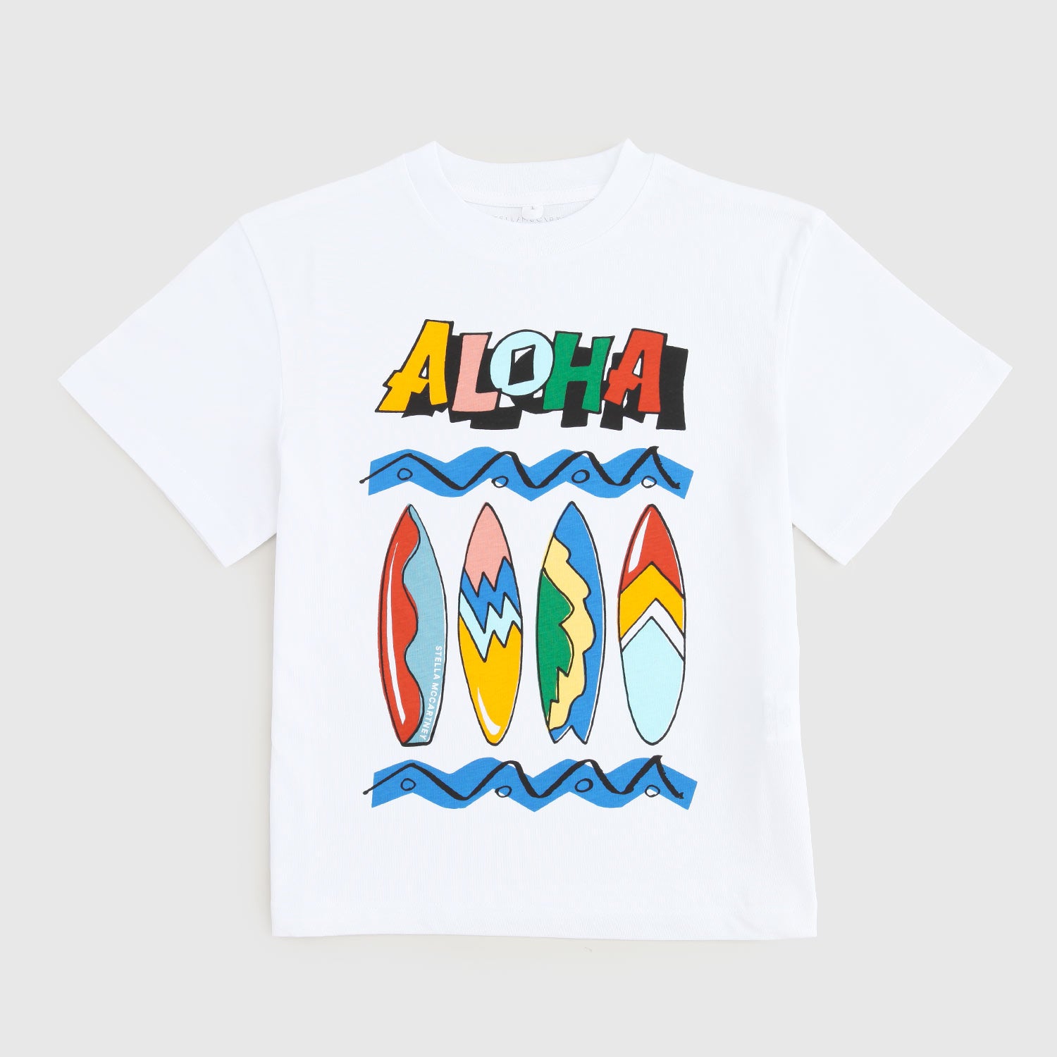 t-shirt bianca con tavole da surf bambino - annameglio.com abbigliamento moda