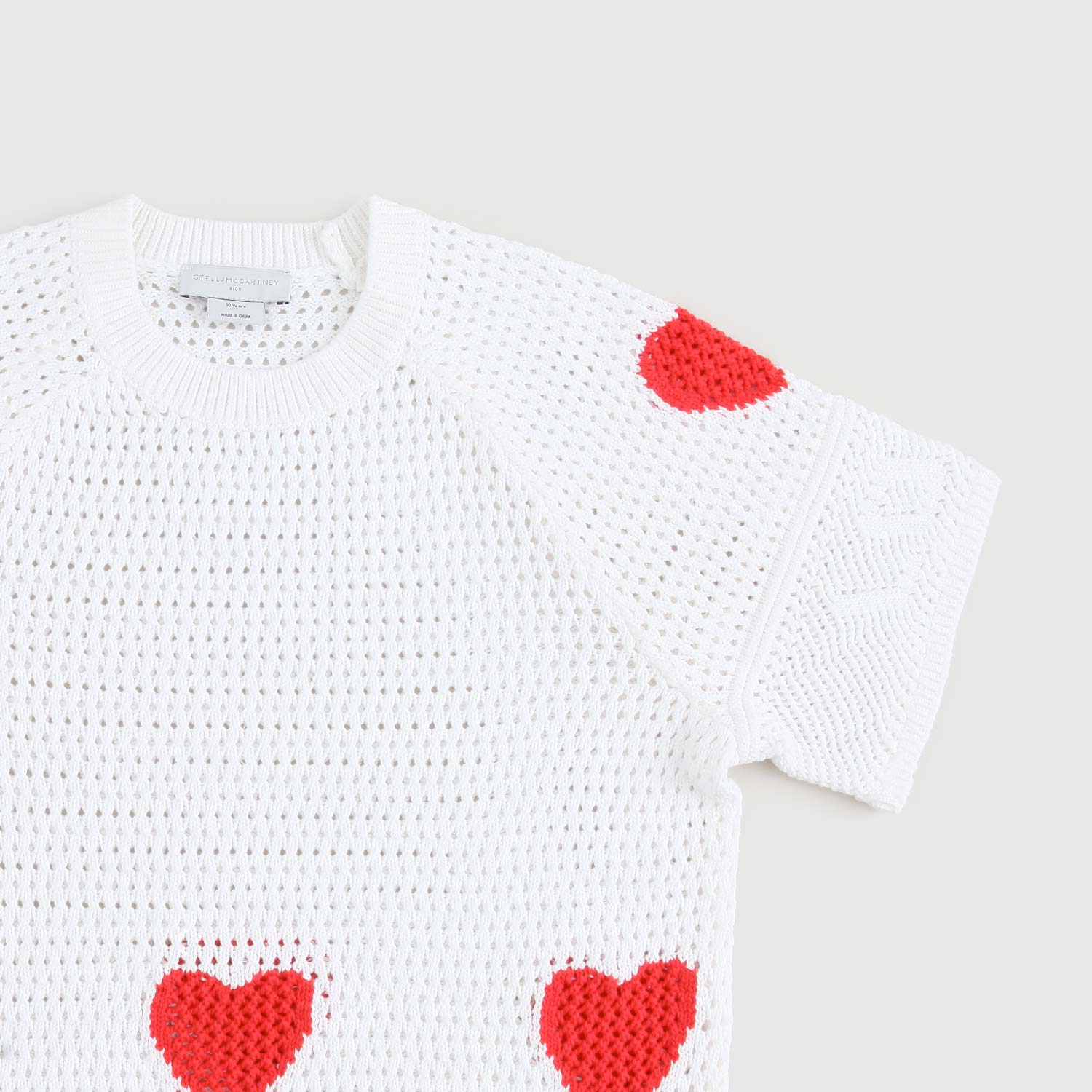 maglia bianca cuori rossi ragazza - annameglio.com abbigliamento moda