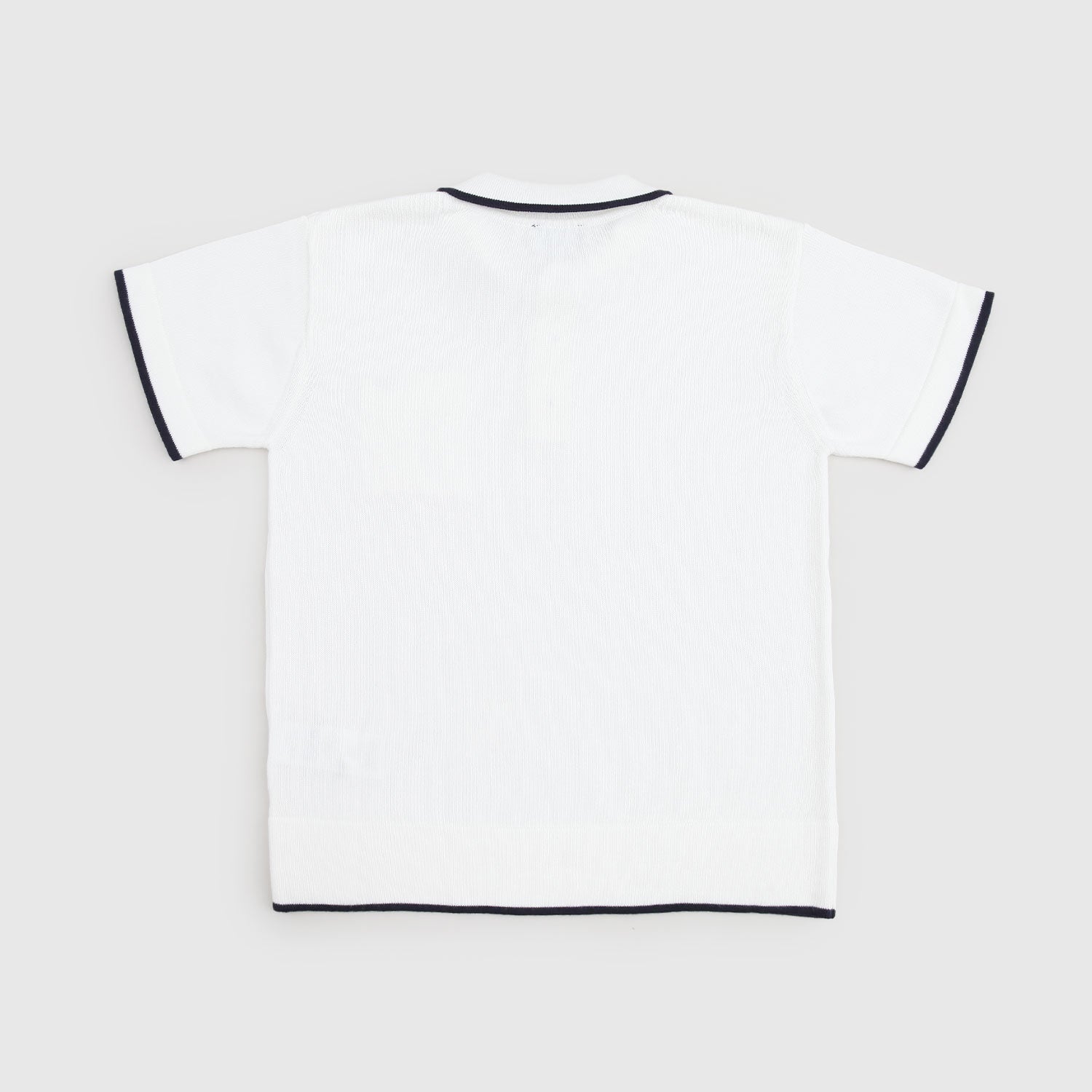 polo bianca rifiniture blu ragazzo - annameglio.com abbigliamento moda