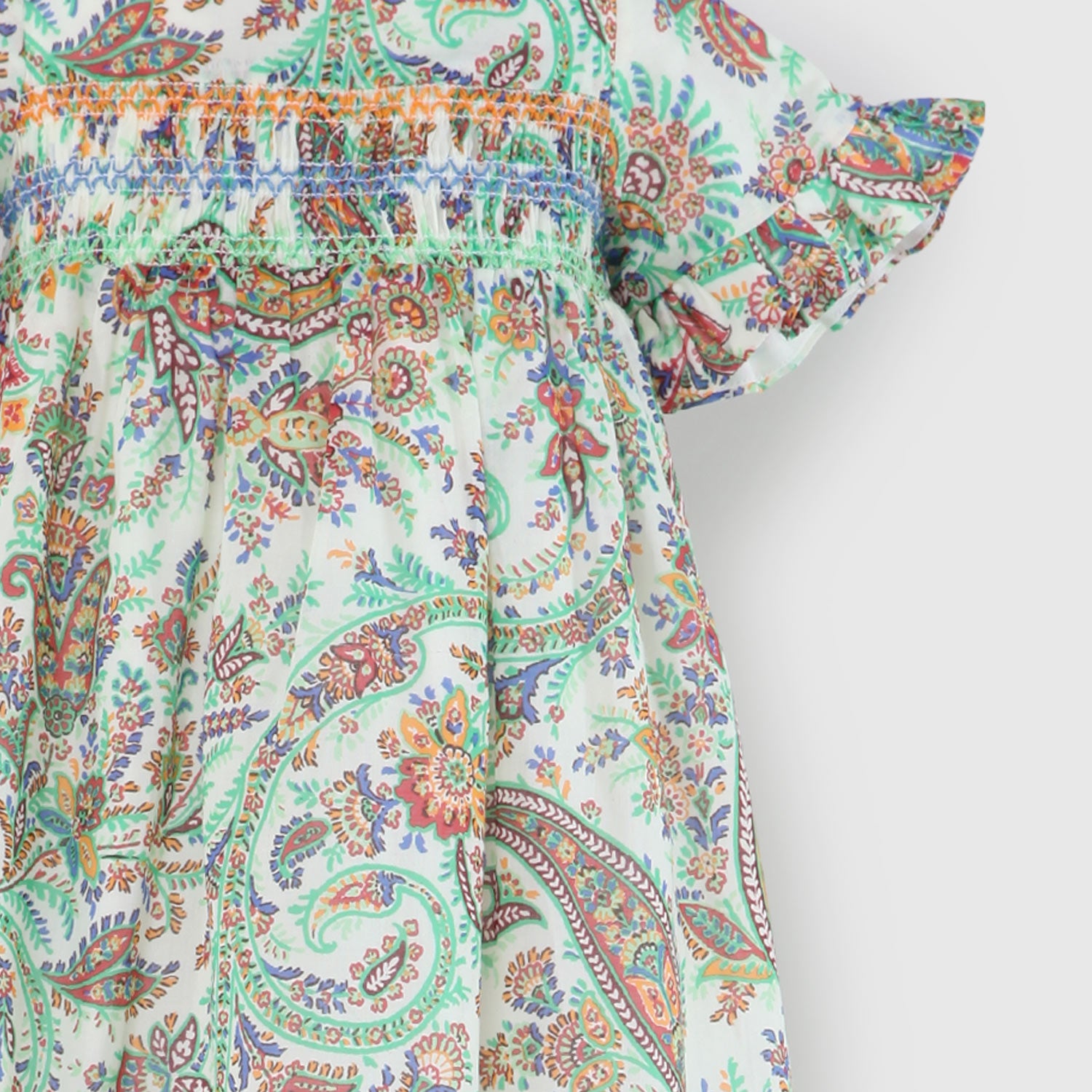 vestito bianco fantasia multicolore neonata - annameglio.com abbigliamento moda