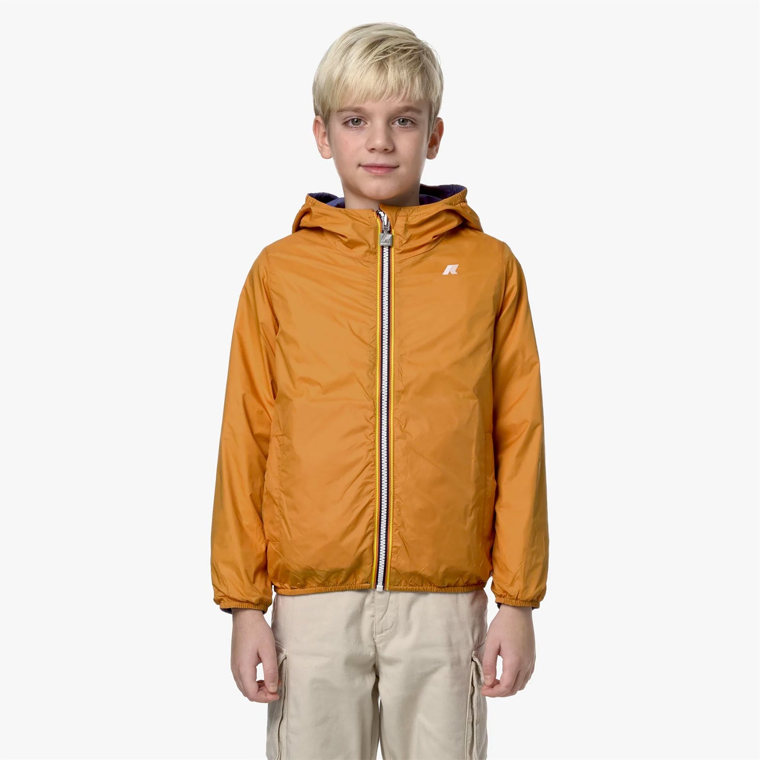 giacca celeste reversibile arancione - annameglio.com abbigliamento moda