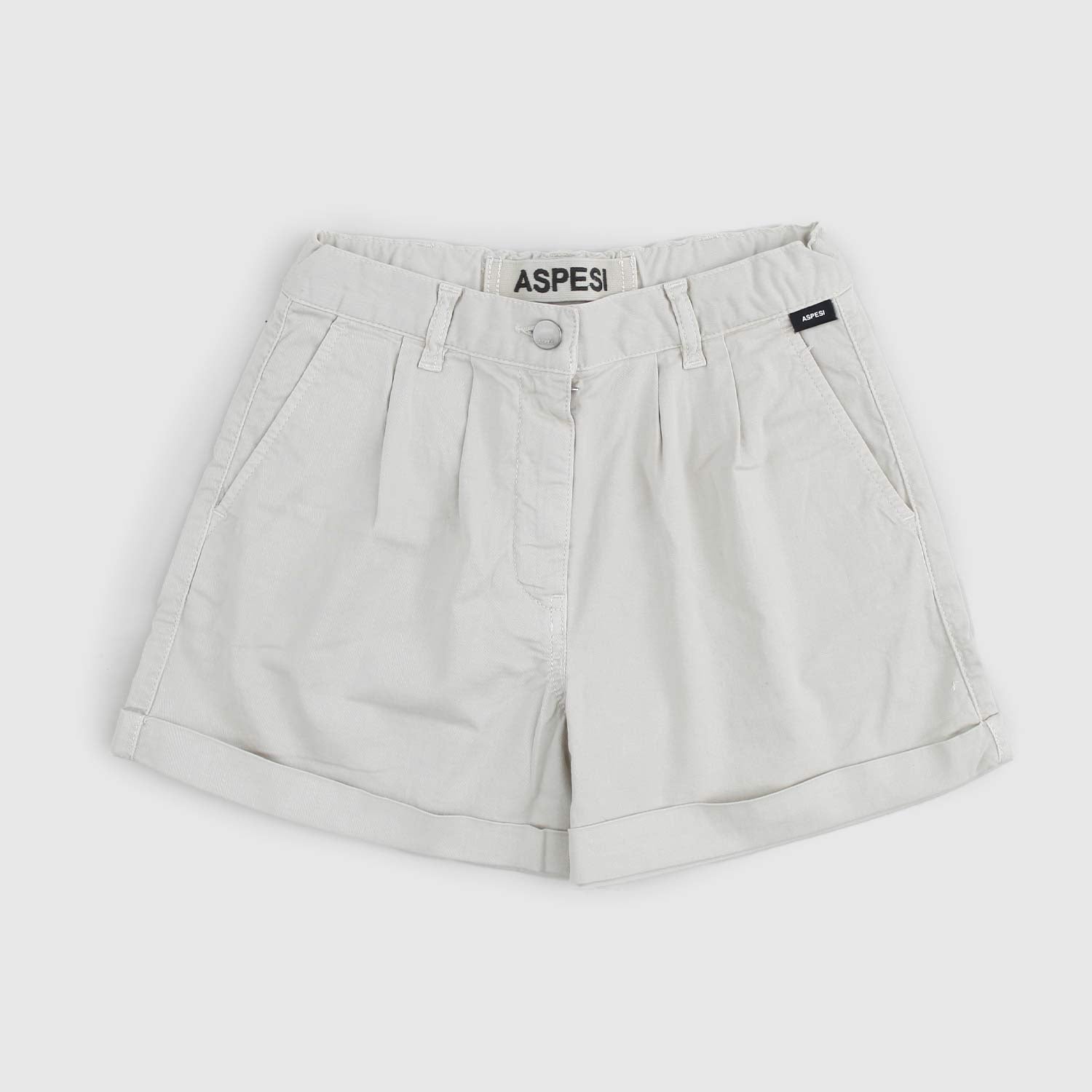 Shorts grigio chiaro con pinces - annameglio.com abbigliamento moda