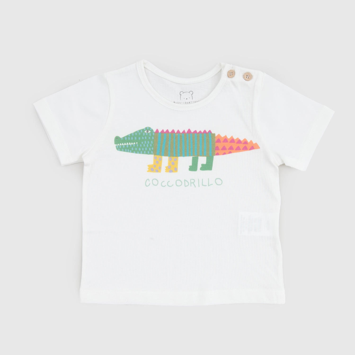 t-shirt bianca coccodrillo neonato - annameglio.com abbigliamento moda