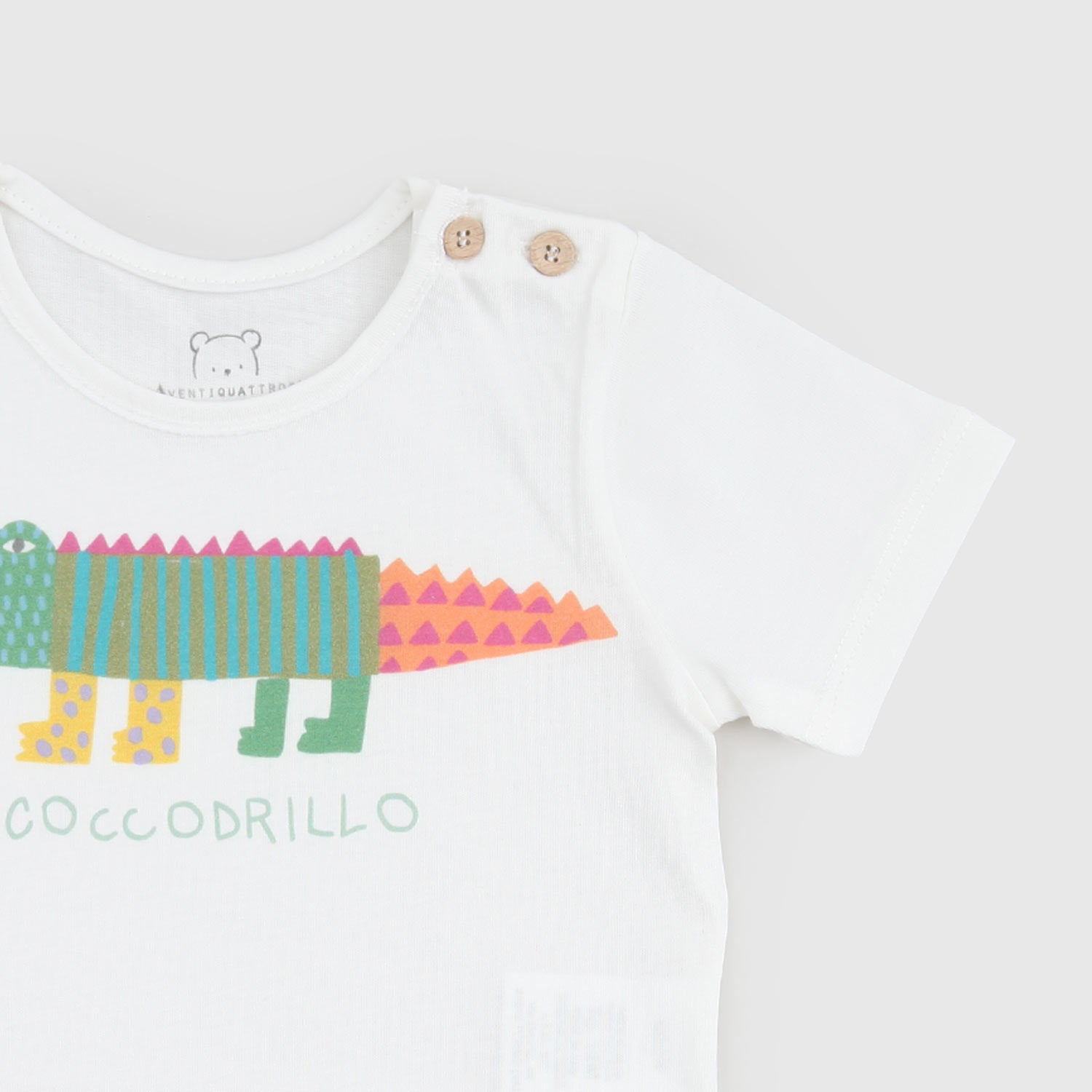 t-shirt bianca coccodrillo neonato - annameglio.com abbigliamento moda