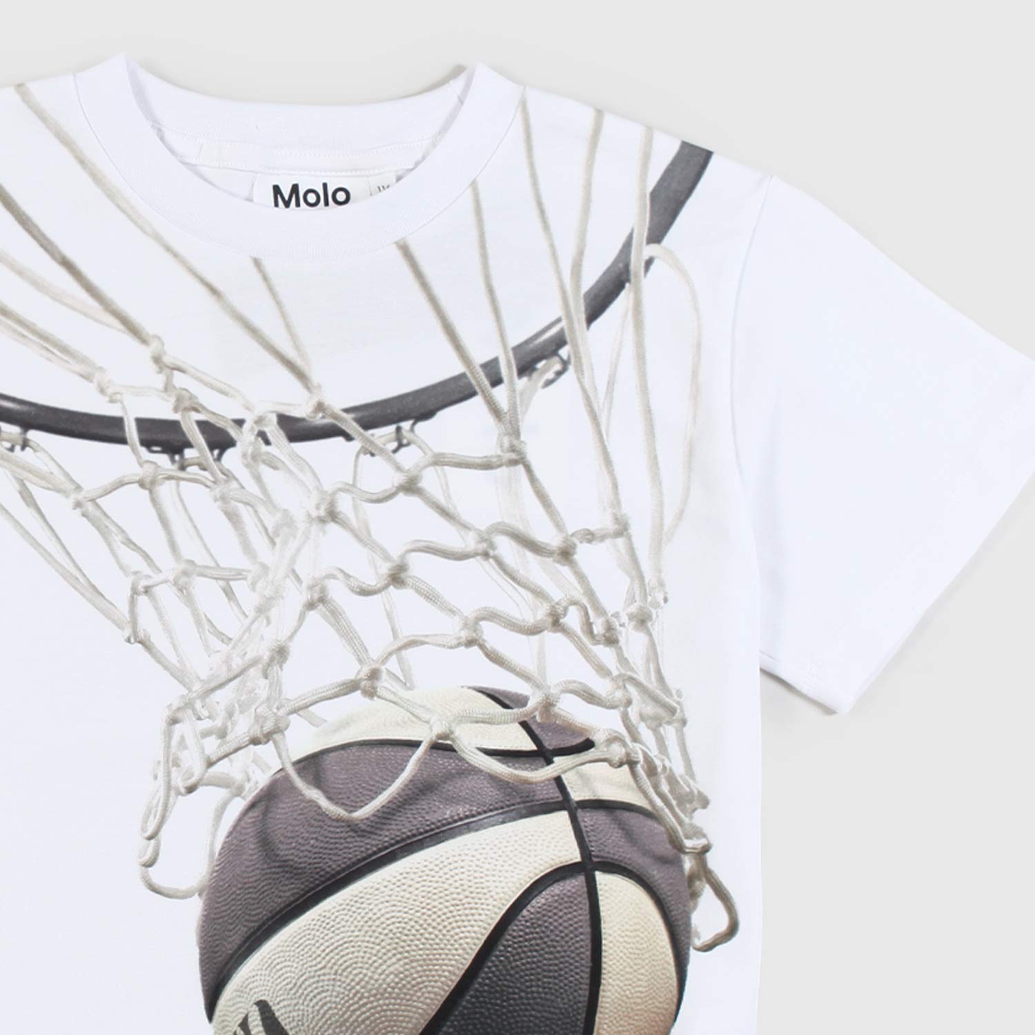 T-shirt bianca con stampa canestro ragazzo - annameglio.com abbigliamento moda