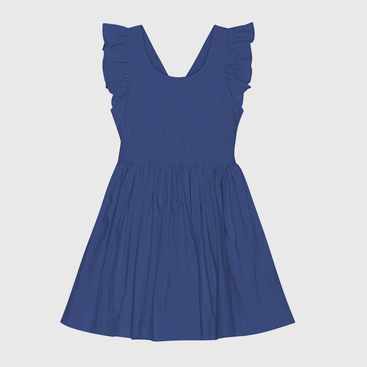 abito blu con spalline incrociate bambina - annameglio.com abbigliamento moda