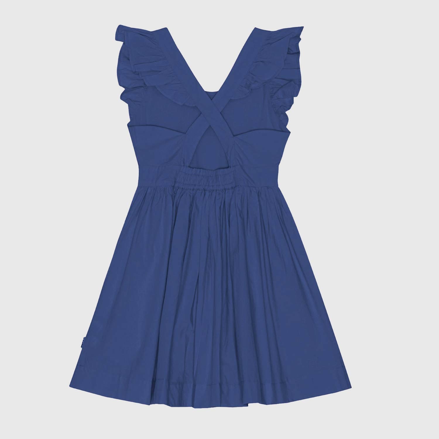 abito blu con spalline incrociate bambina - annameglio.com abbigliamento moda