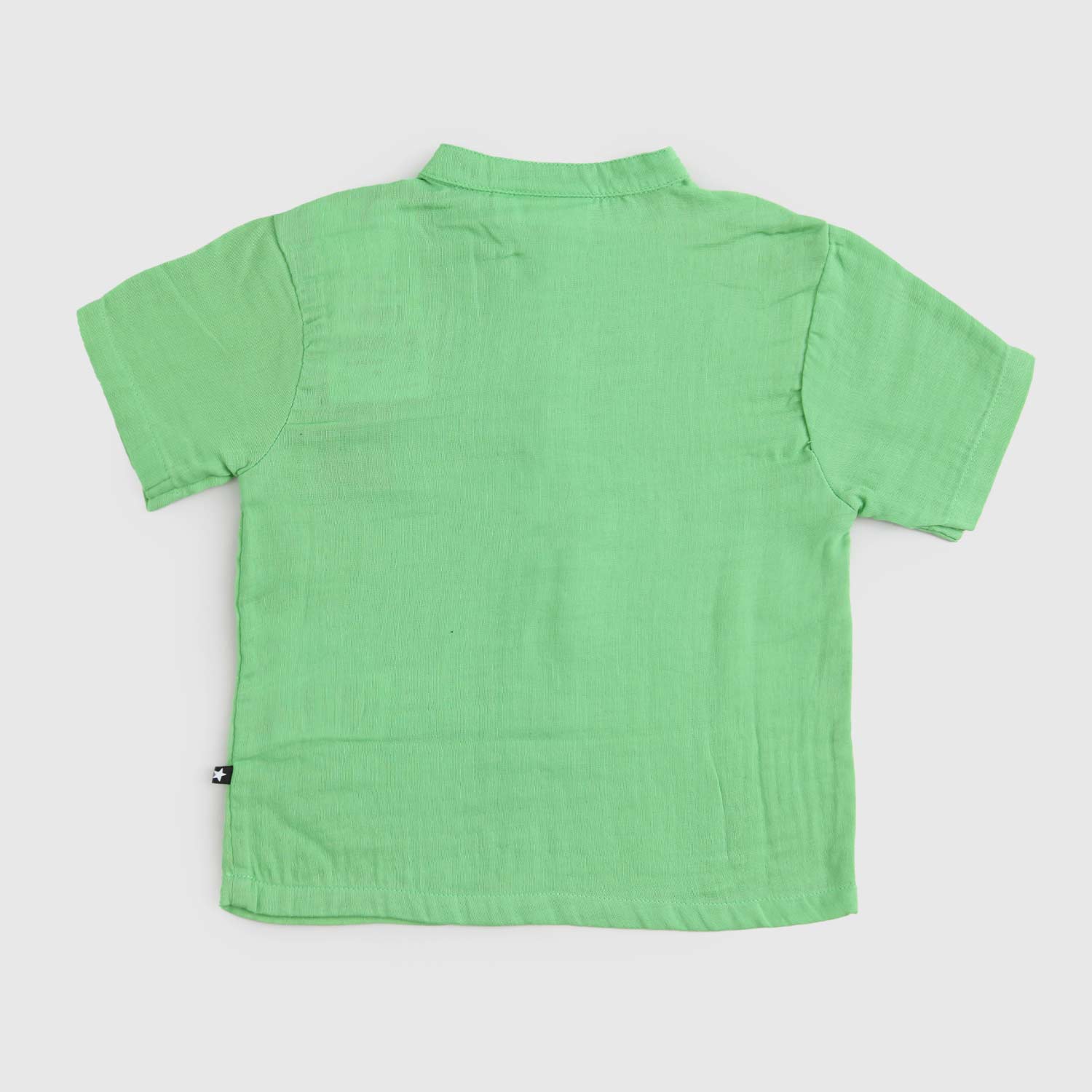 t-shirt verde collo alla coreana neonato - annameglio.com abbigliamento moda