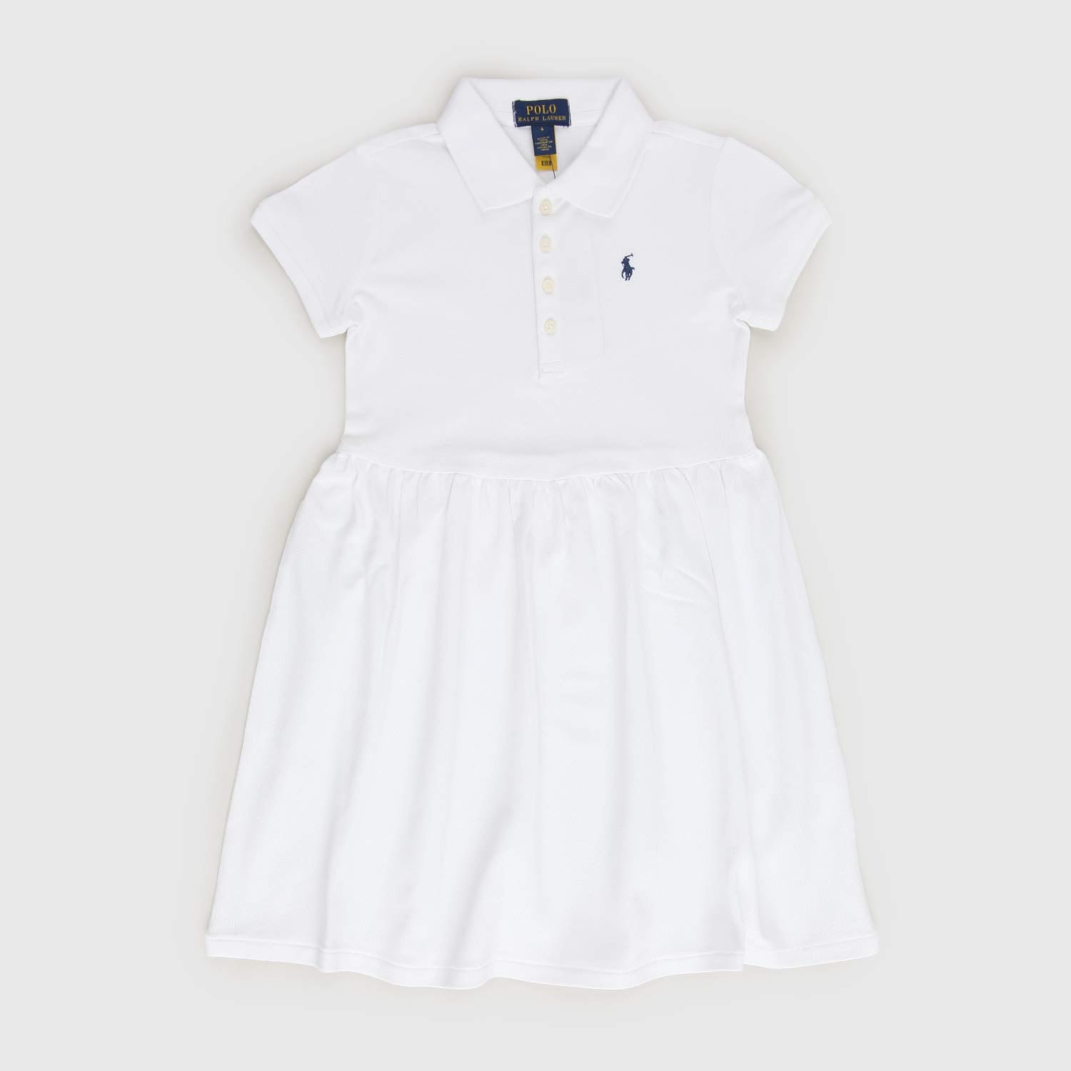Vestito bianco polo in piqué stretch bambina - annameglio.com abbigliamento moda
