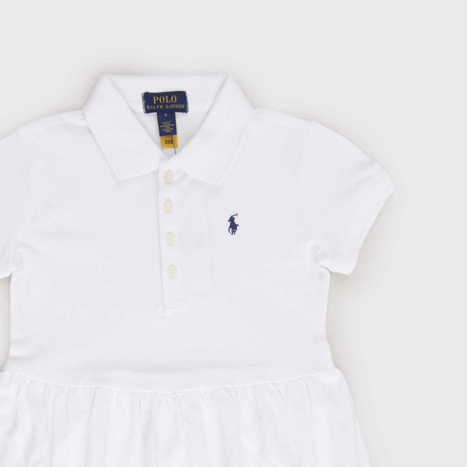 Vestito bianco polo in piqué stretch bambina - annameglio.com abbigliamento moda