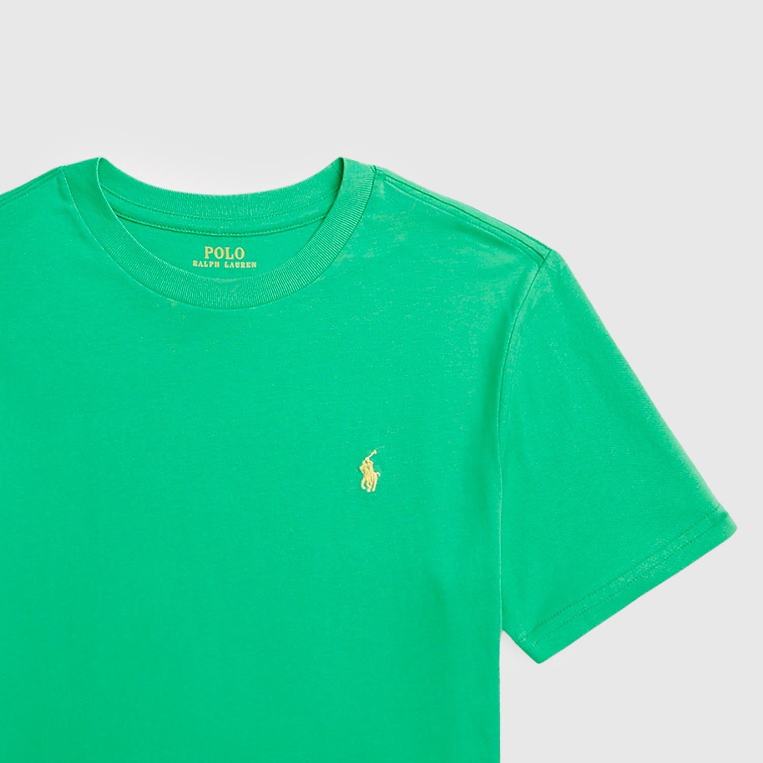 T-shirt verde con cavallino giallo - annameglio.com abbigliamento moda