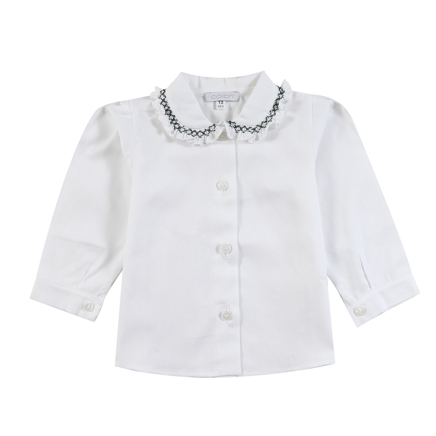 Camicia piquet Colibri bianca e verde Bimba - annameglio.com abbigliamento moda