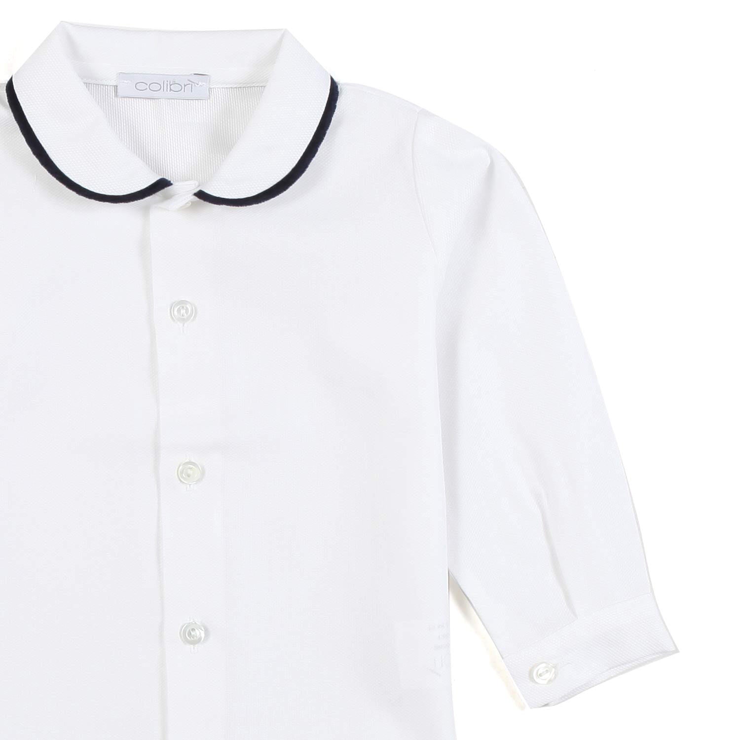 Camicia piquet Colibri bianca e verde Bimbo - annameglio.com abbigliamento moda