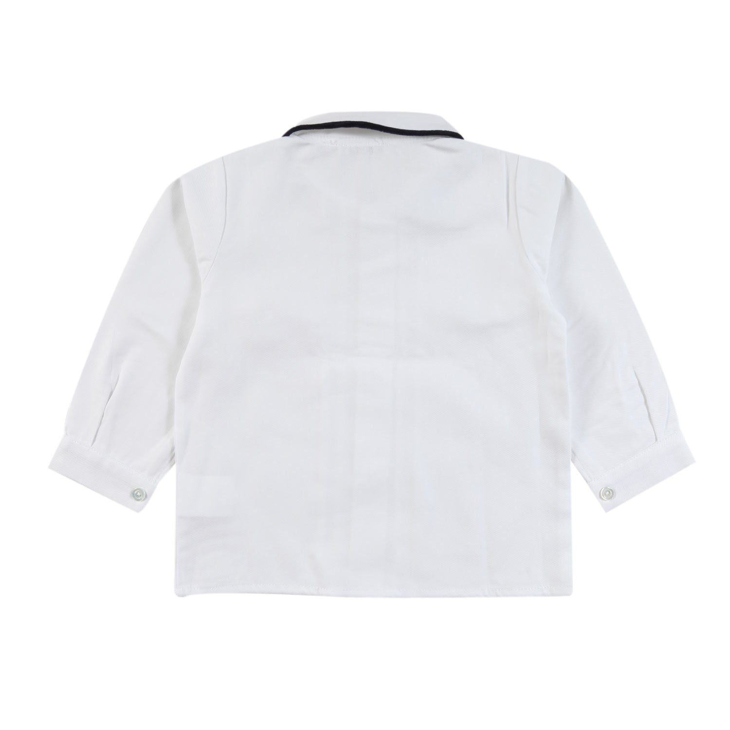 Camicia piquet Colibri bianca con pois blu Bimbo - annameglio.com abbigliamento moda