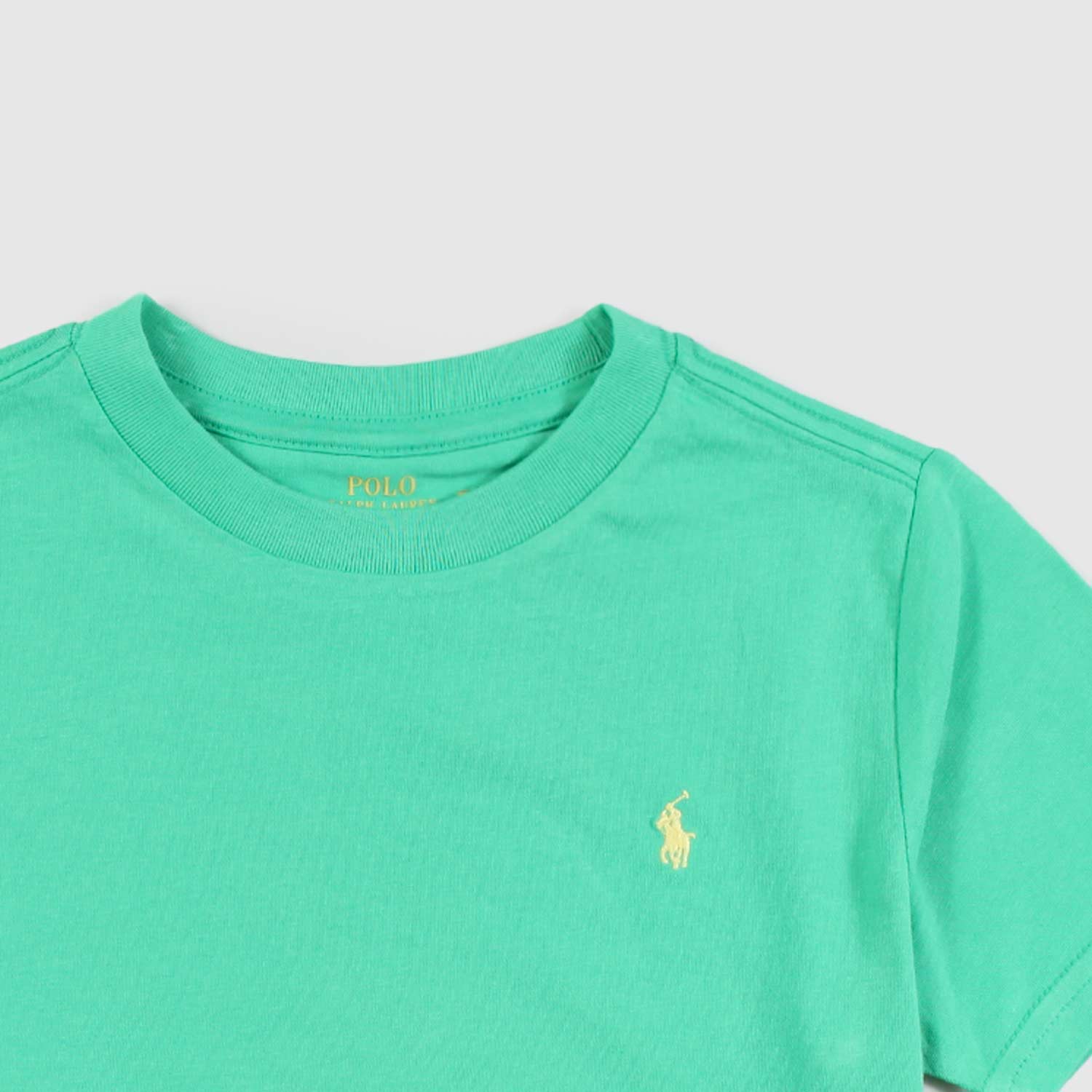 t-shirt verde con cavallino giallo baby - annameglio.com abbigliamento moda