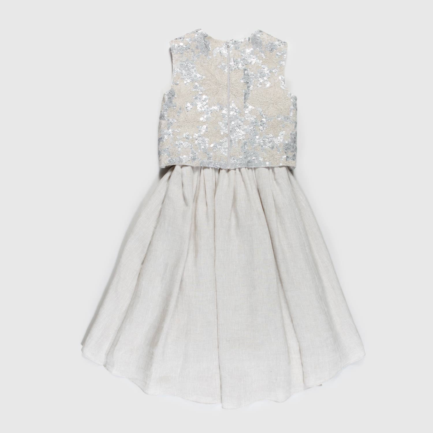 vestito smanicato beige in lino - annameglio.com abbigliamento moda