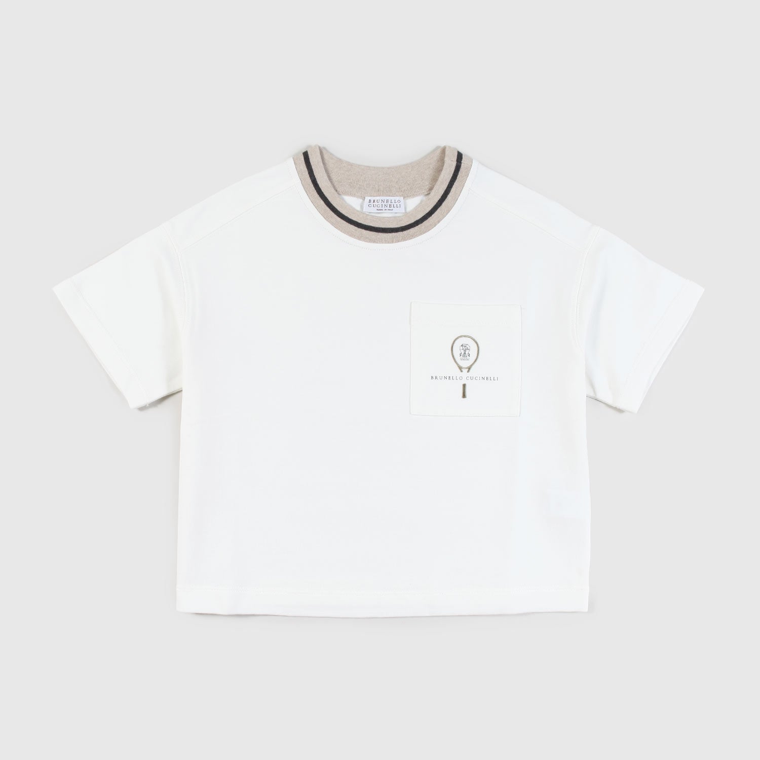 t-shirt bianca con taschino ragazzo - annameglio.com abbigliamento moda