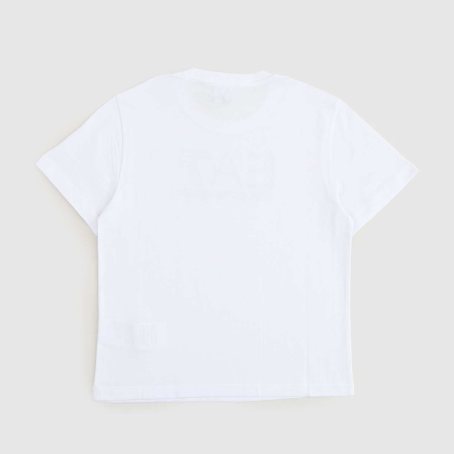 t-shirt bianca logo in gomma teen - annameglio.com abbigliamento moda