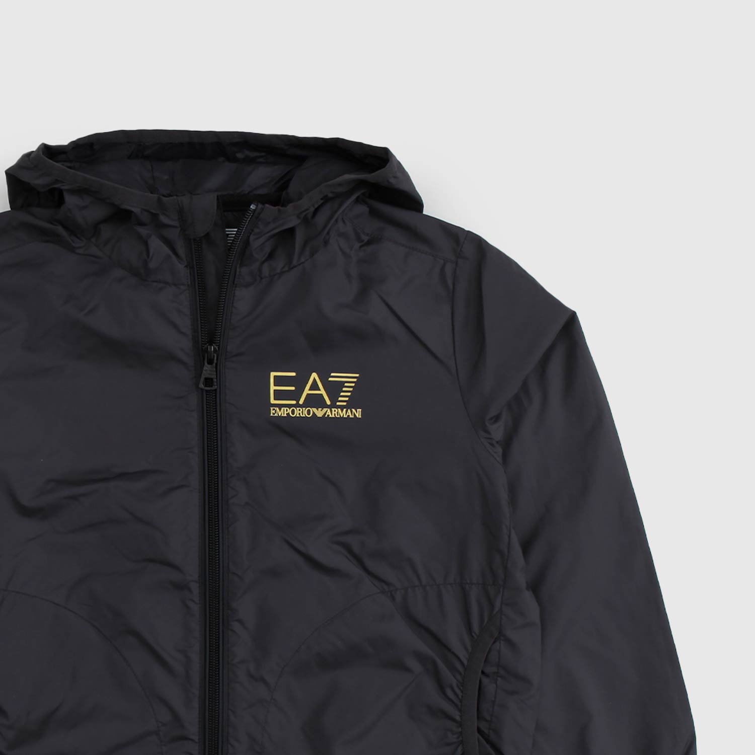 giubbetto impermeabile nero scritta oro ragazzo - annameglio.com abbigliamento moda