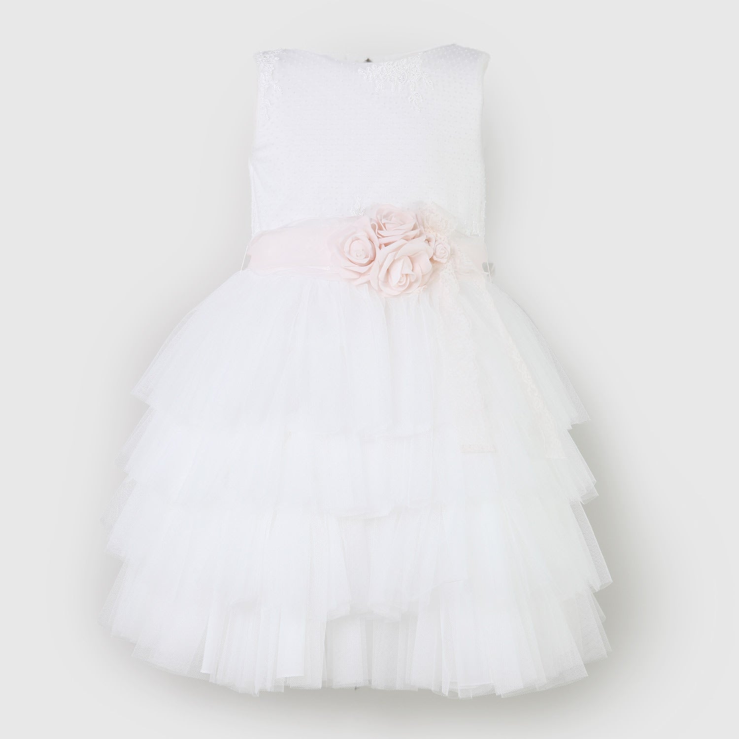 Vestito bianco con cintura rosa - annameglio.com abbigliamento moda