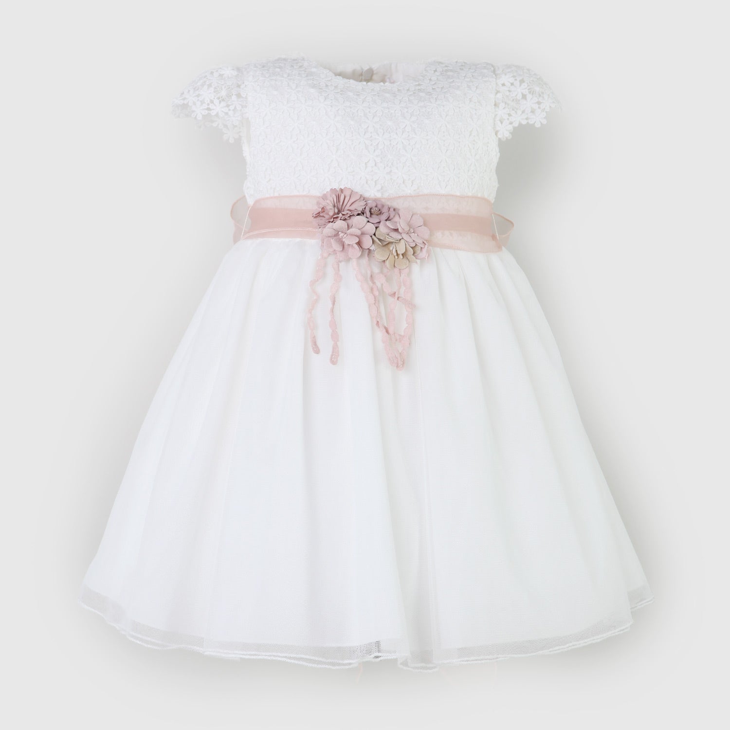 abito bianco con pizzo e tulle neonata - annameglio.com abbigliamento moda