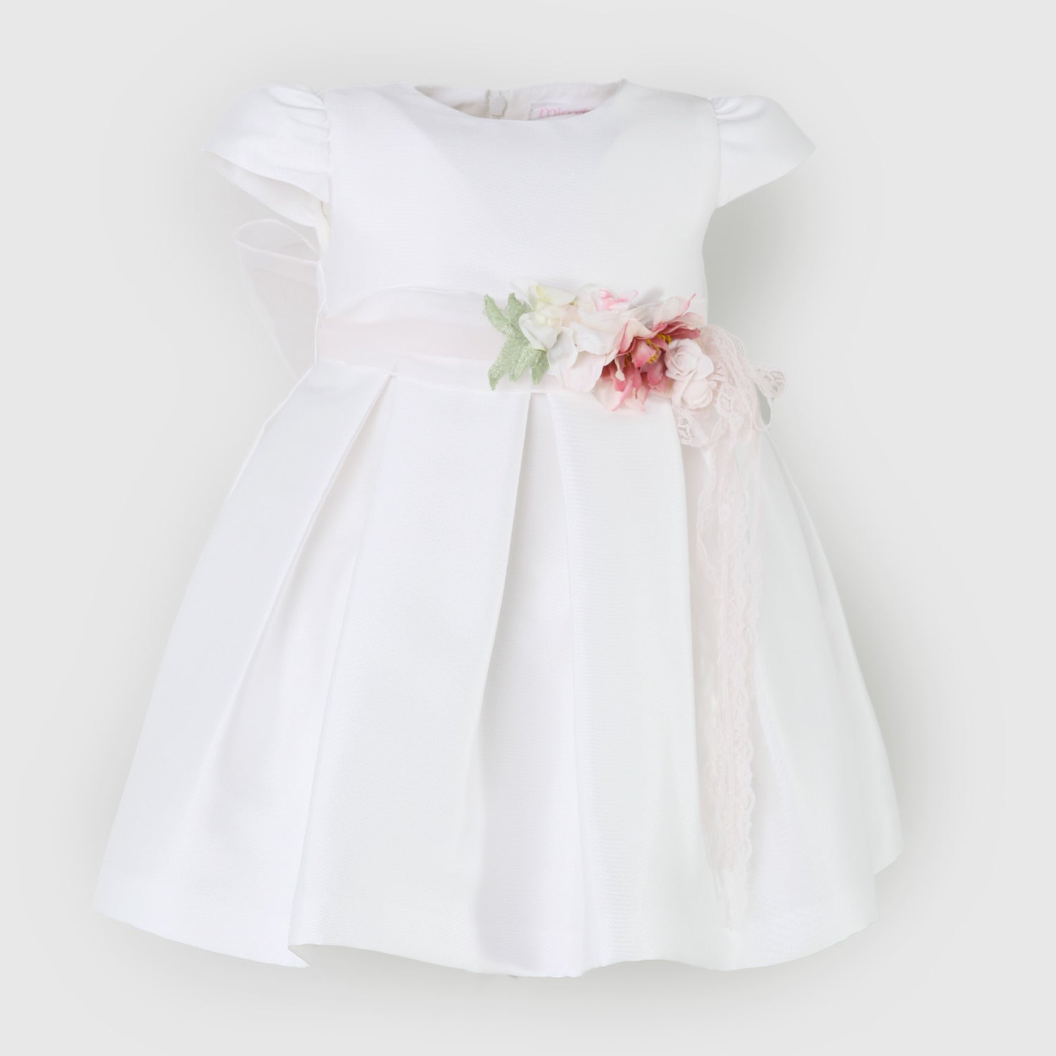 abito in mikado bianco con spilla floreale - annameglio.com abbigliamento moda